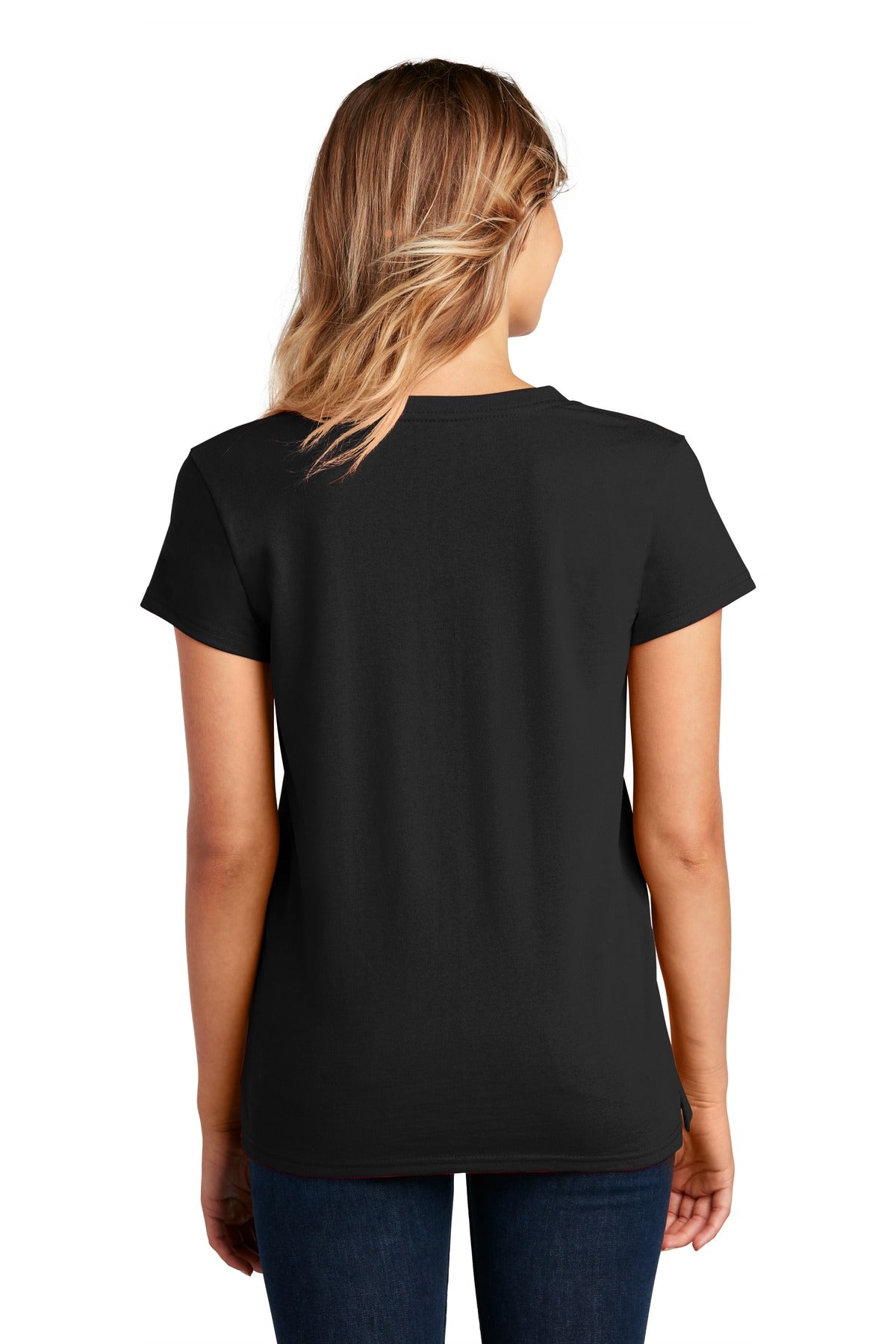 Black District Women's Re-Tee V-Neck DT8001