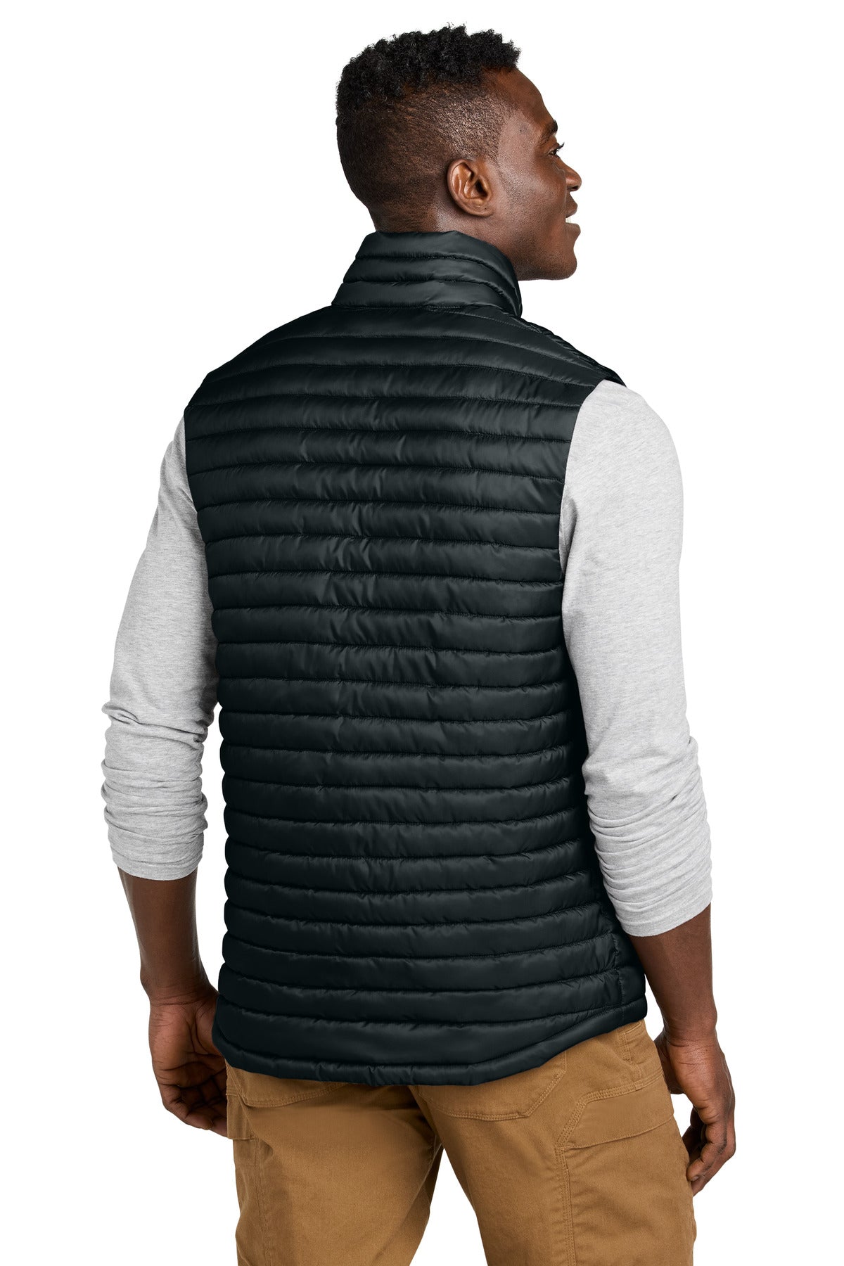 Black Eddie Bauer Packable Quilted Vest EB516