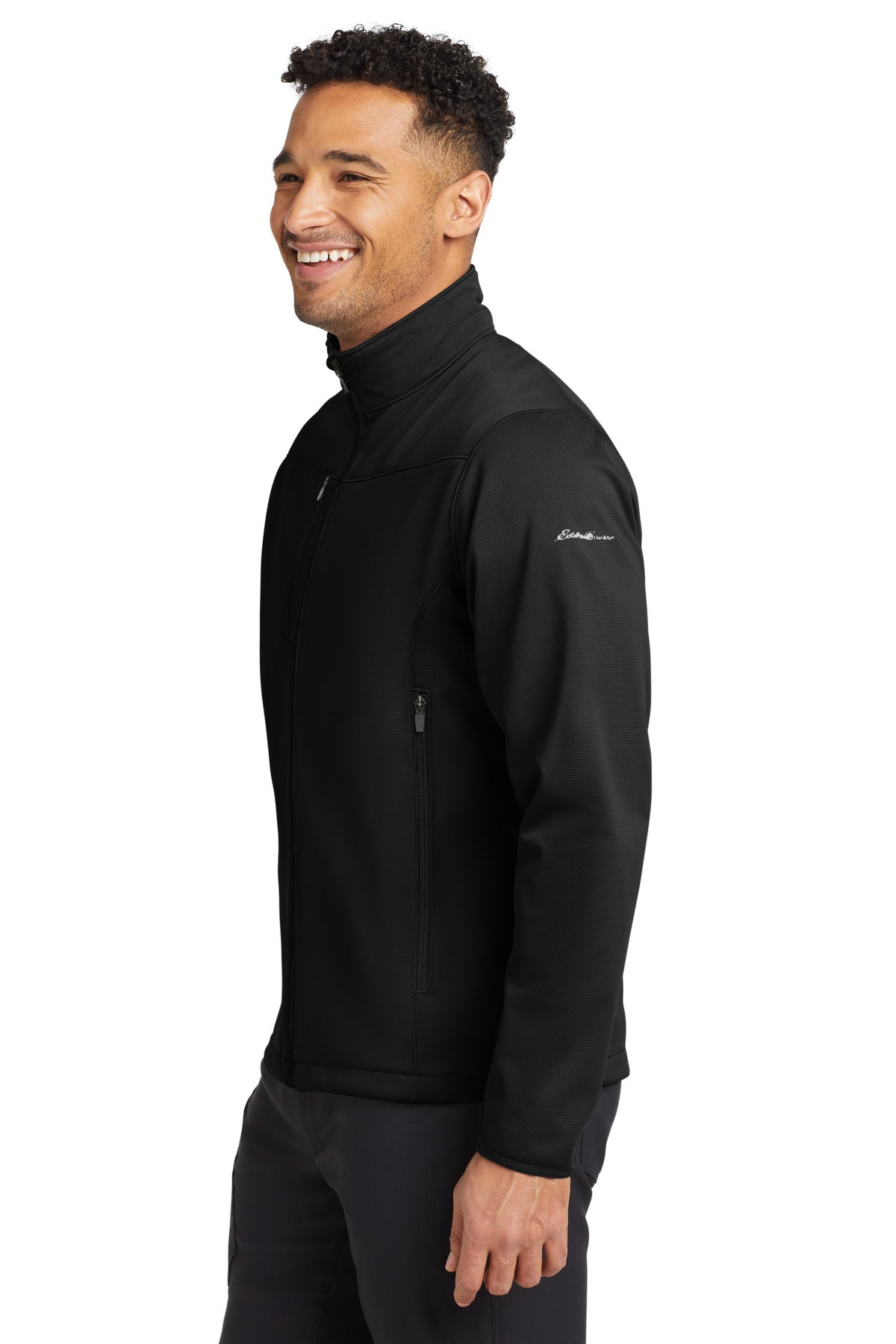 Black Eddie Bauer Weather-Resist Soft Shell Jacket. EB538