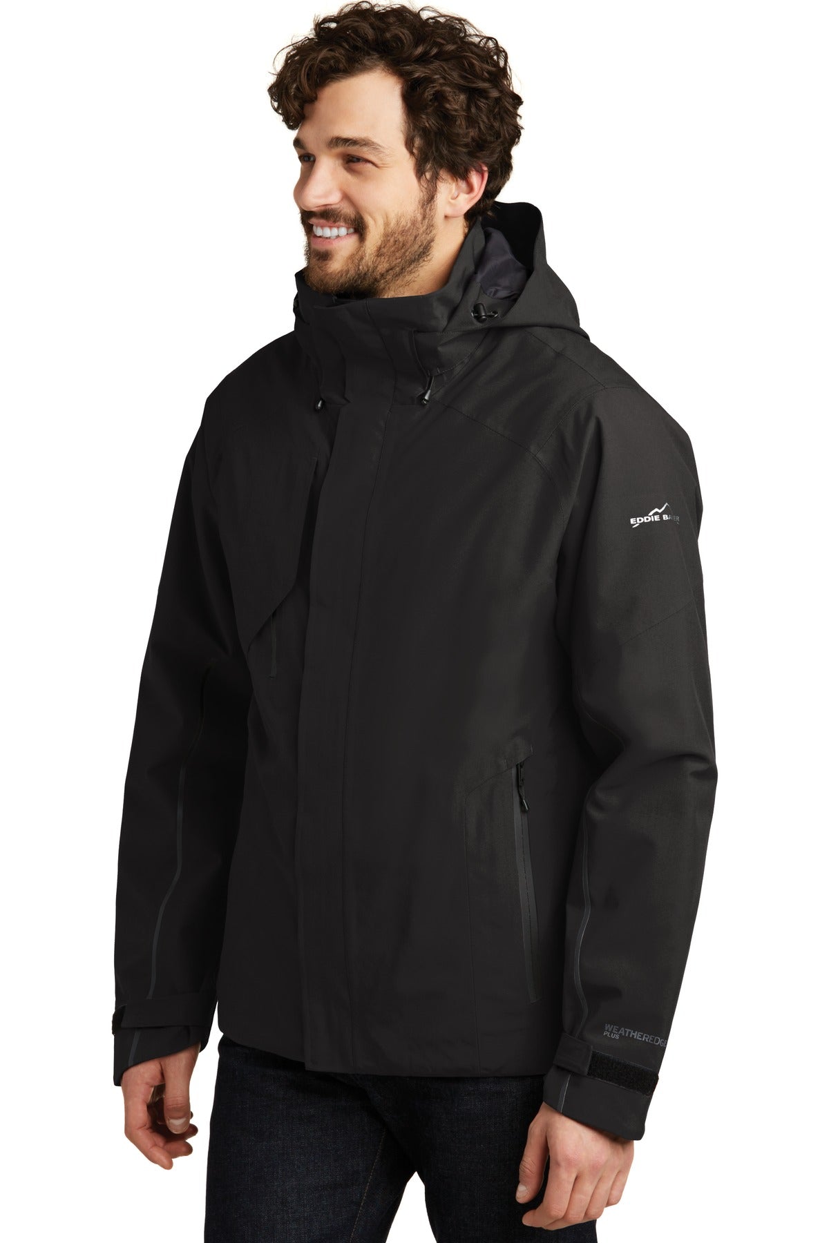 Black Eddie Bauer WeatherEdge Plus Insulated Jacket. EB554
