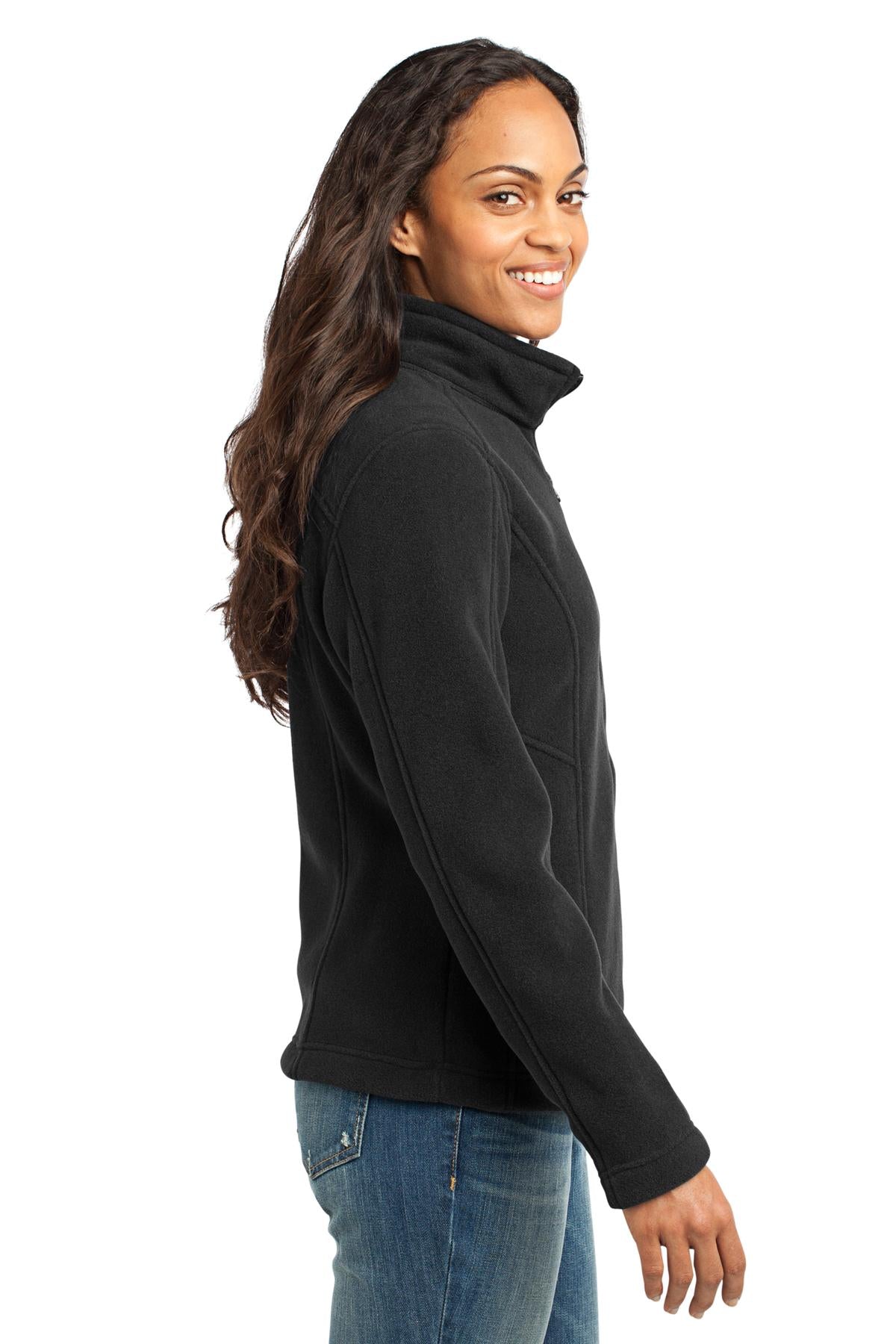 Black Eddie Bauer - Women's Full-Zip Fleece Jacket. EB201
