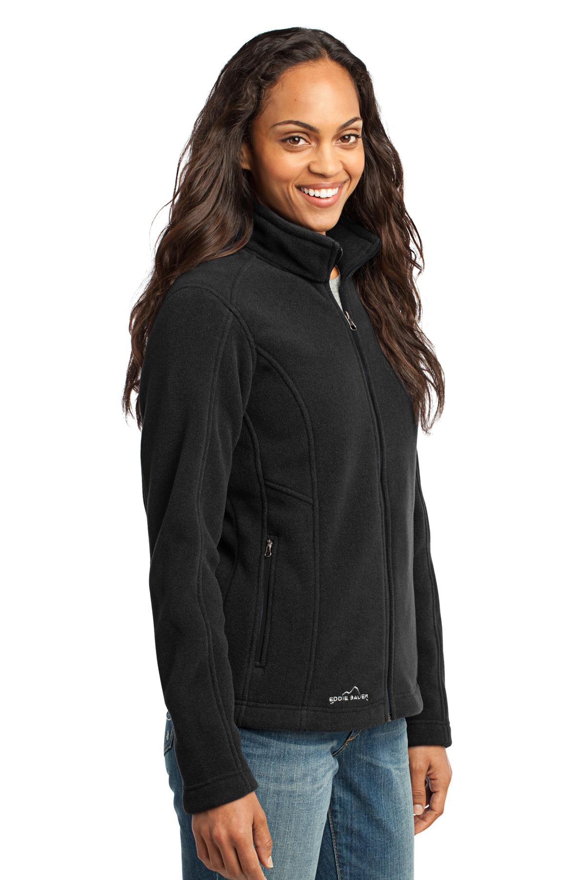 Black Eddie Bauer - Women's Full-Zip Fleece Jacket. EB201
