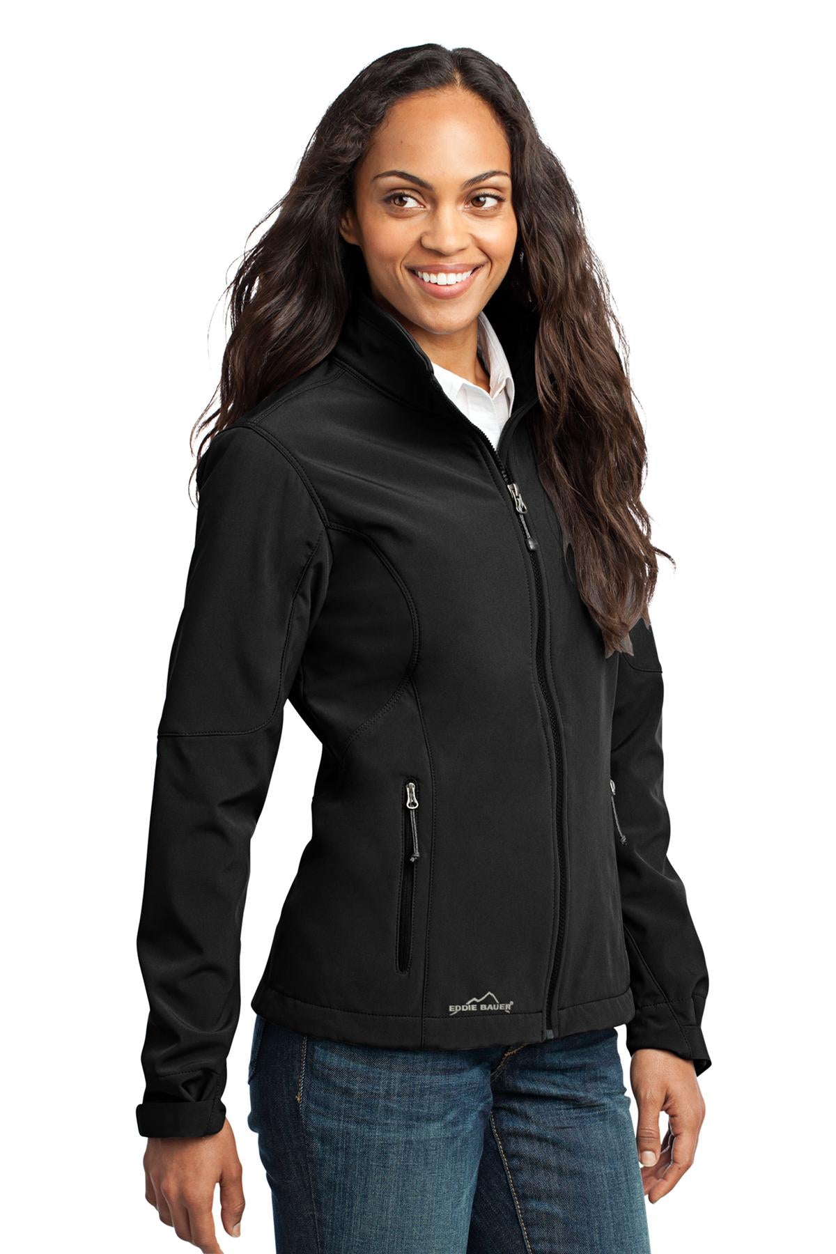Black Eddie Bauer Women's Soft Shell Jacket. EB531