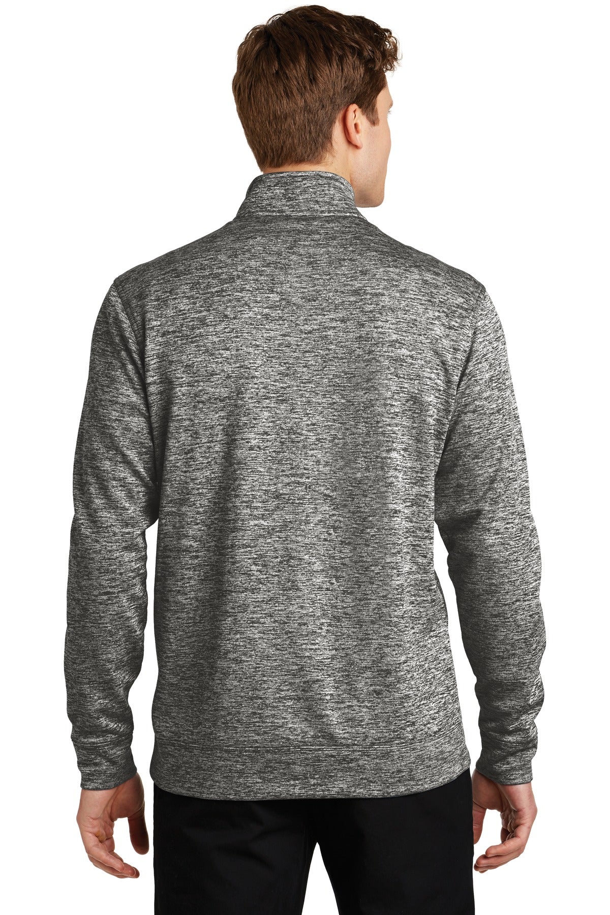 Black Electric Sport-Tek PosiCharge Electric Heather Fleece 1/4-Zip Pullover. ST226
