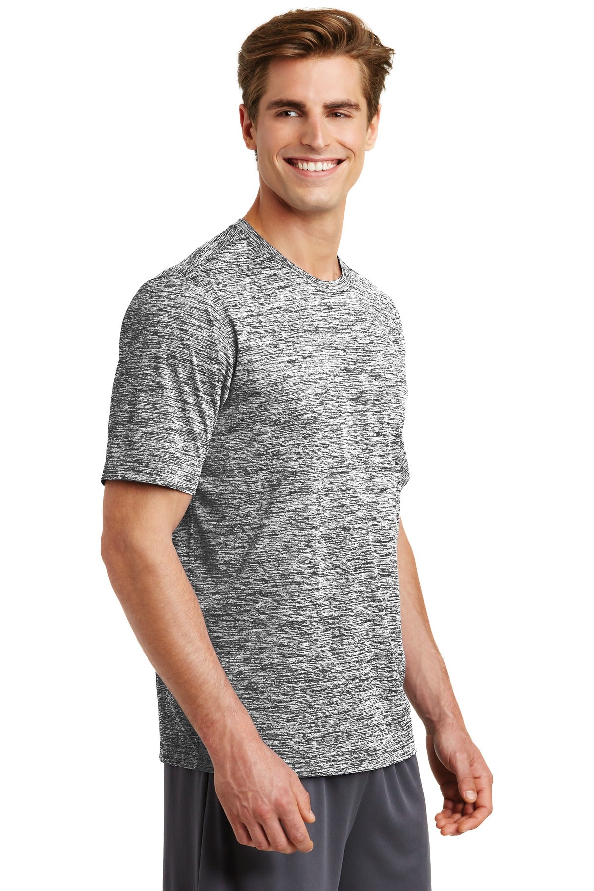 Black Electric Sport-Tek PosiCharge Electric Heather Tee. ST390