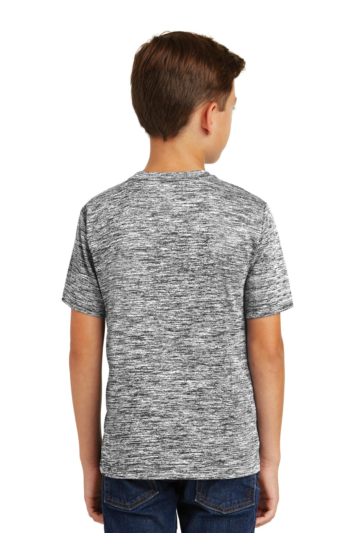 Black Electric Sport-Tek Youth PosiCharge Electric Heather Tee. YST390