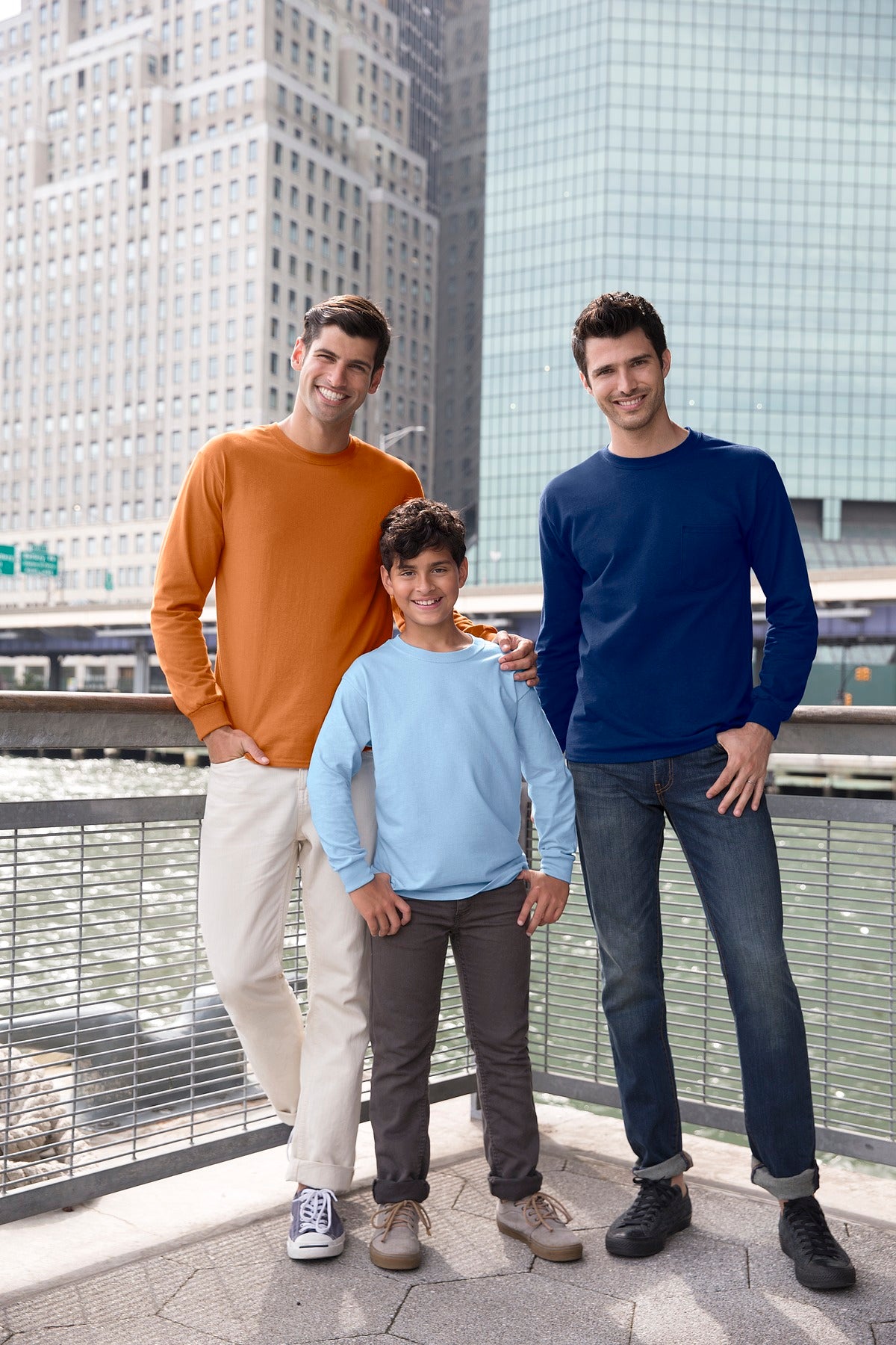 Black Gildan - Ultra Cotton 100% US Cotton Long Sleeve T-Shirt with Pocket. 2410