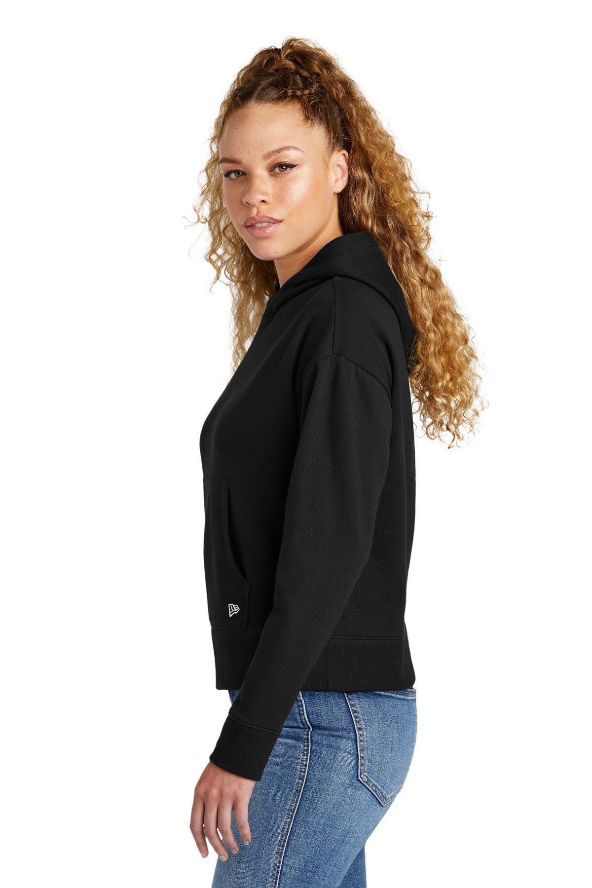 Black New Era Women's Comeback Fleece Pullover Hoodie LNEA550