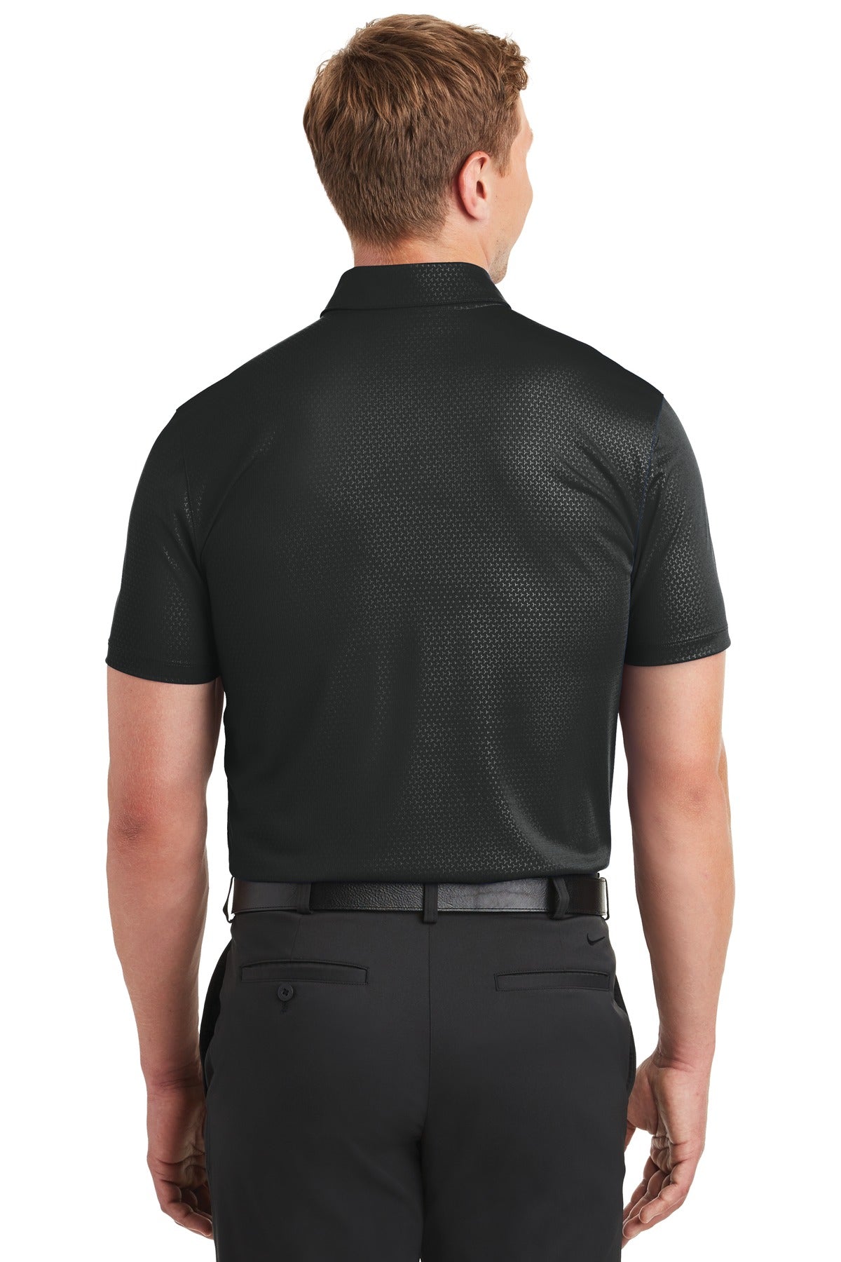 Black Nike Dri-FIT Embossed Tri-Blade Polo. 838964
