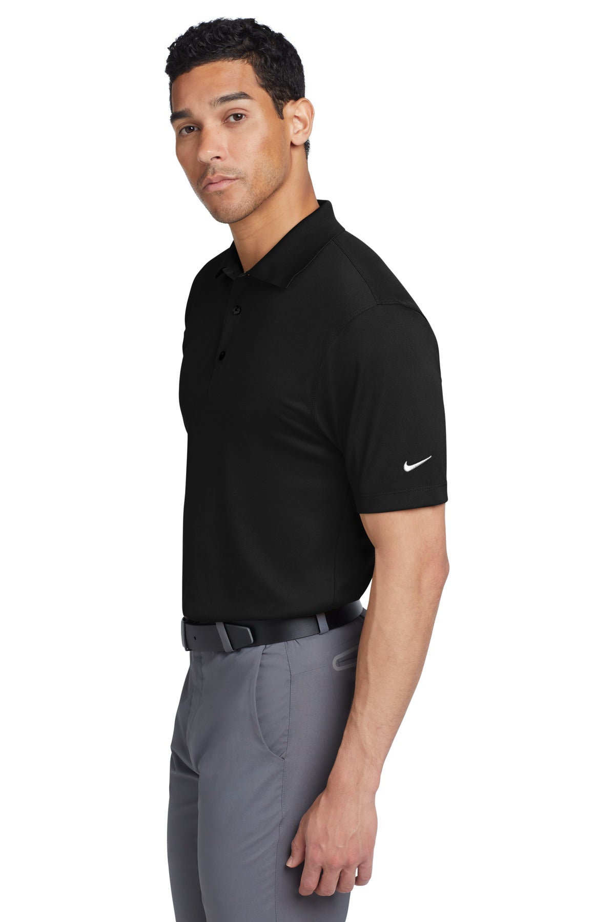 Black Nike Tech Basic Dri-FIT Polo. 203690
