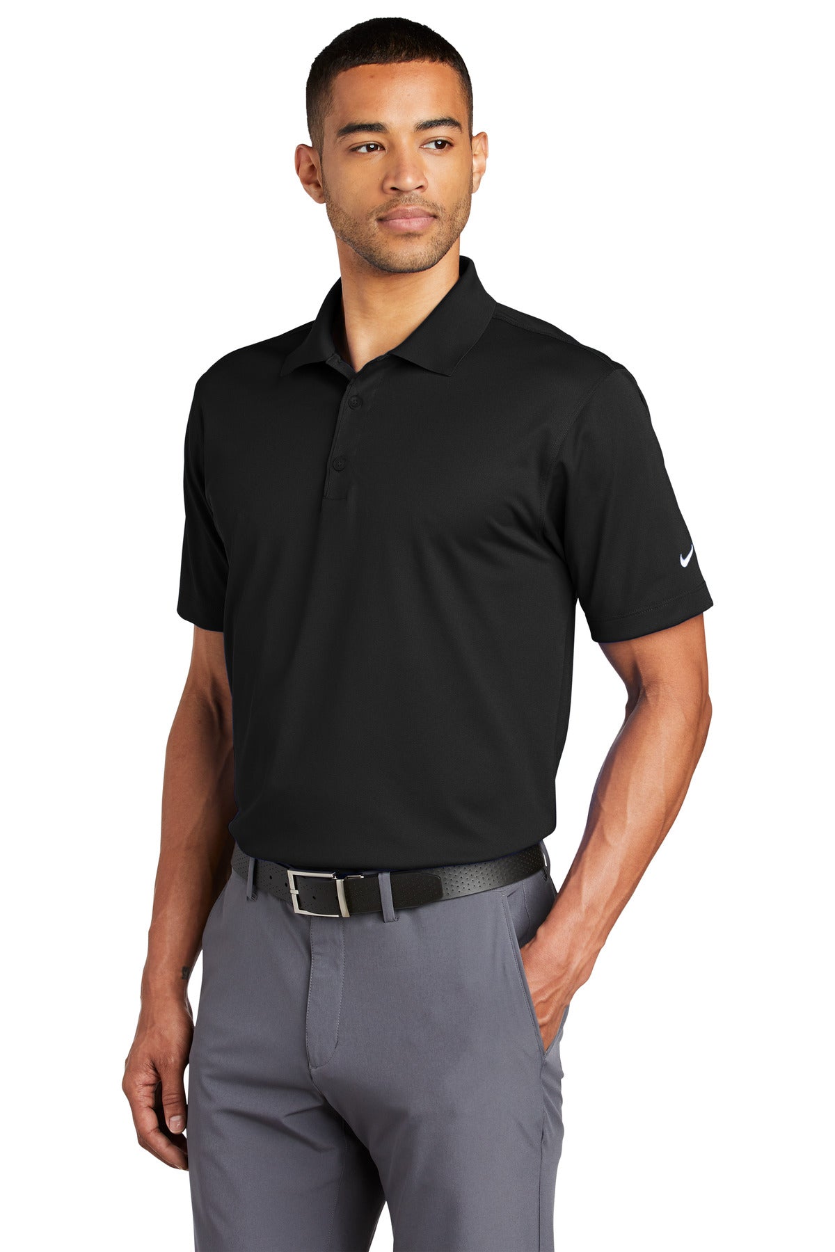 Black Nike Tech Basic Dri-FIT Polo. 203690