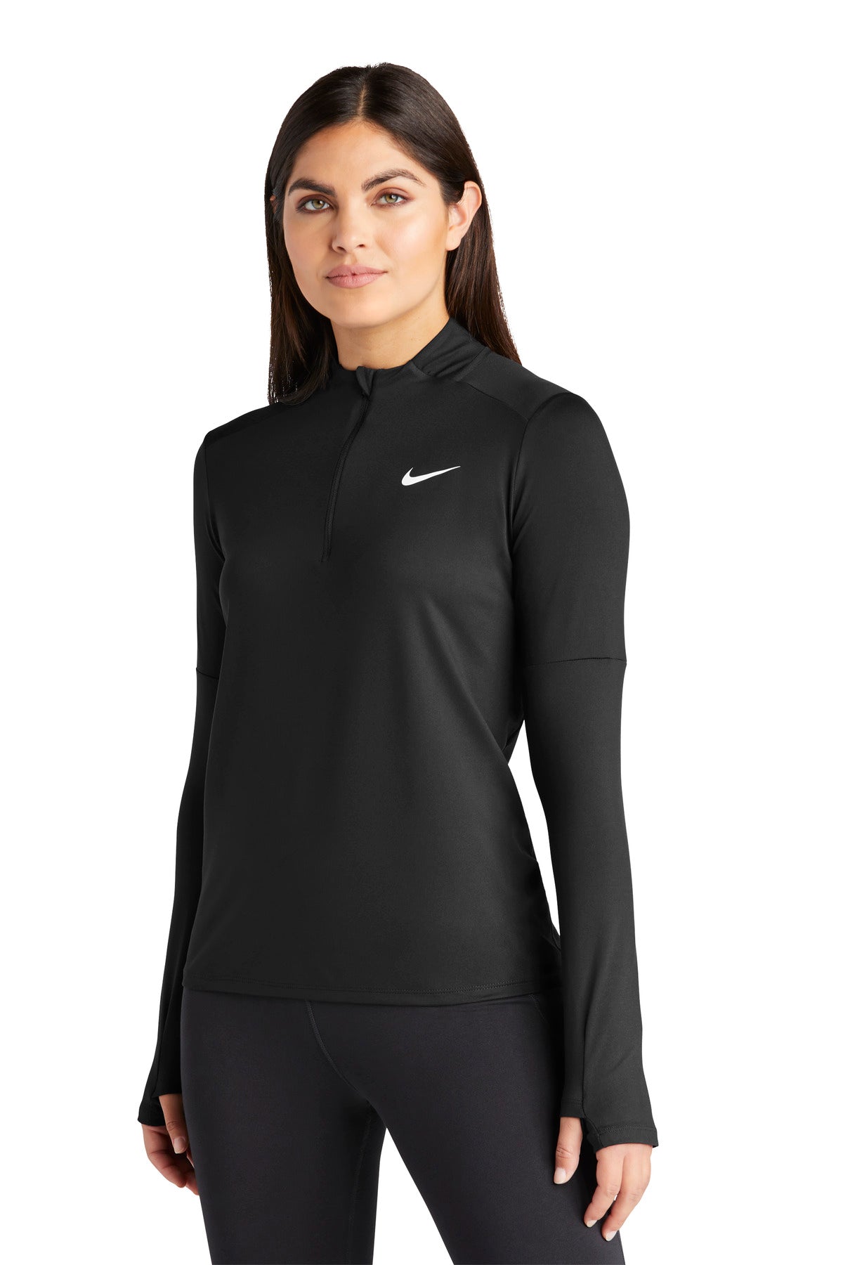 Black Nike Women's Dri-FIT Element 1/2-Zip Top NKDH4951