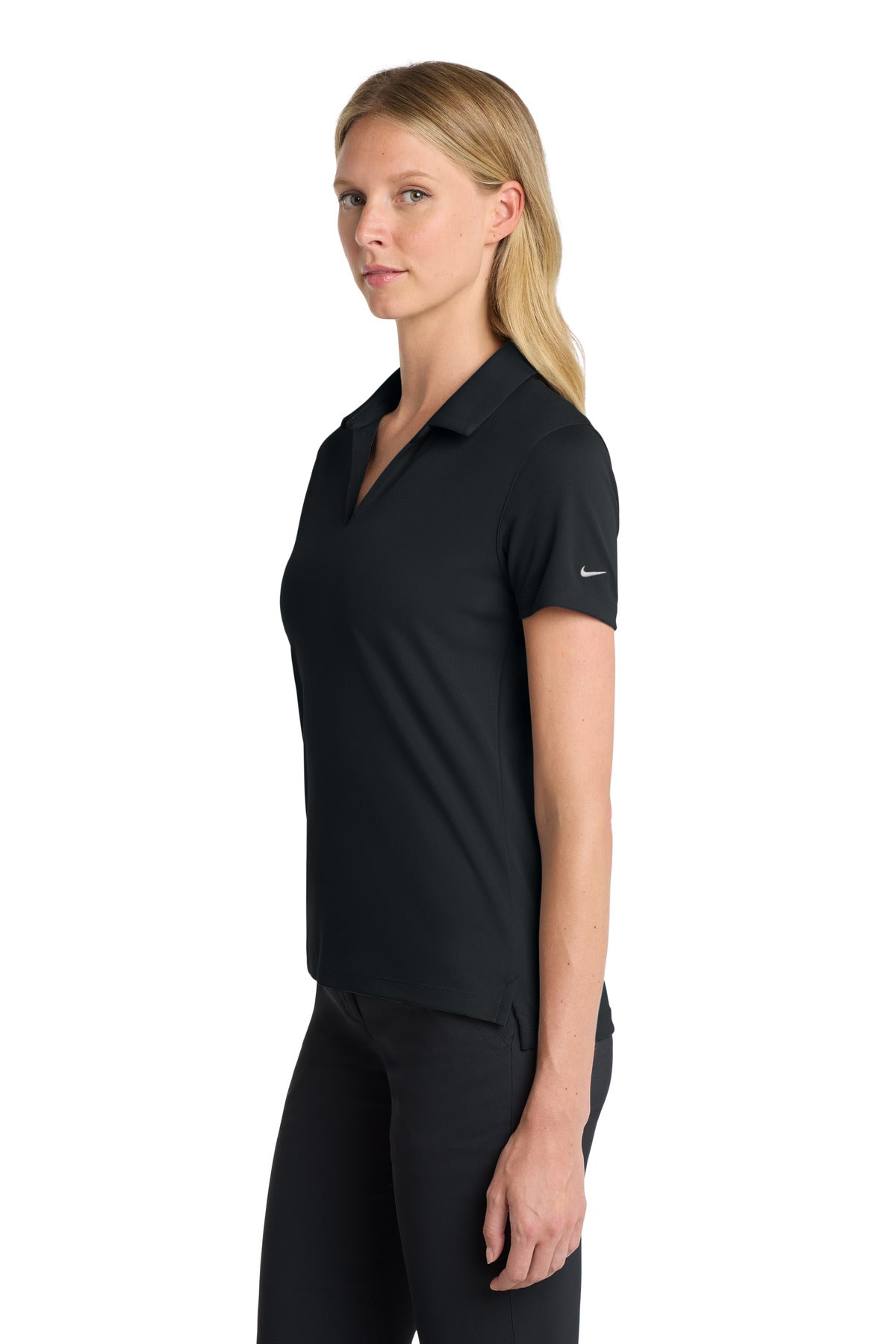 Black Nike Women's Dri-FIT Micro Pique 2.0 Polo NKDC1991