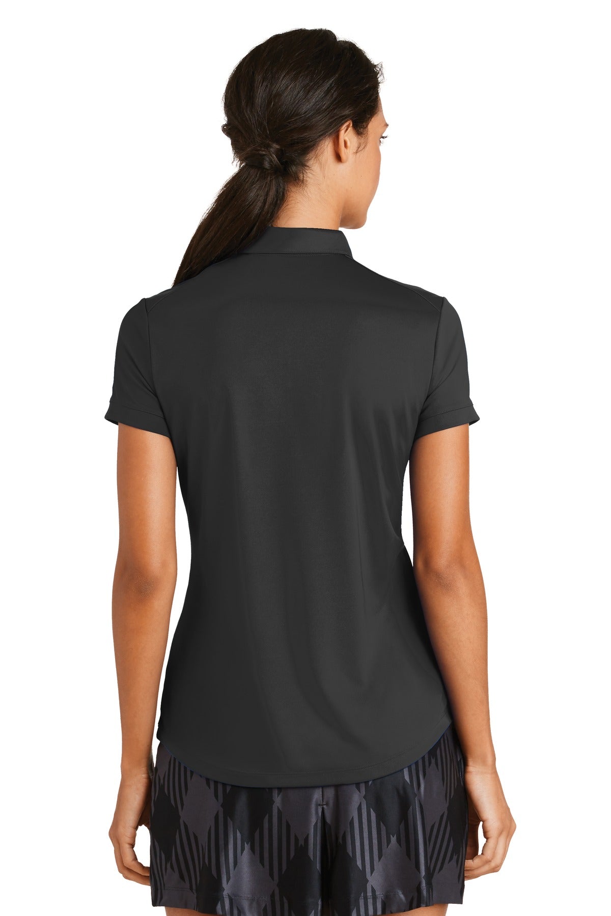 Black Nike Women's Dri-FIT Players Modern Fit Polo. 811807