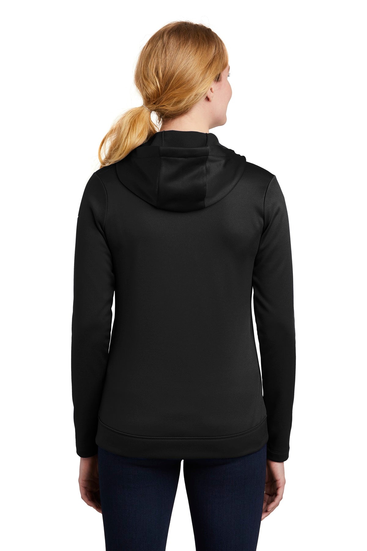 Black Nike Women's Therma-FIT Full-Zip Fleece Hoodie. NKAH6264