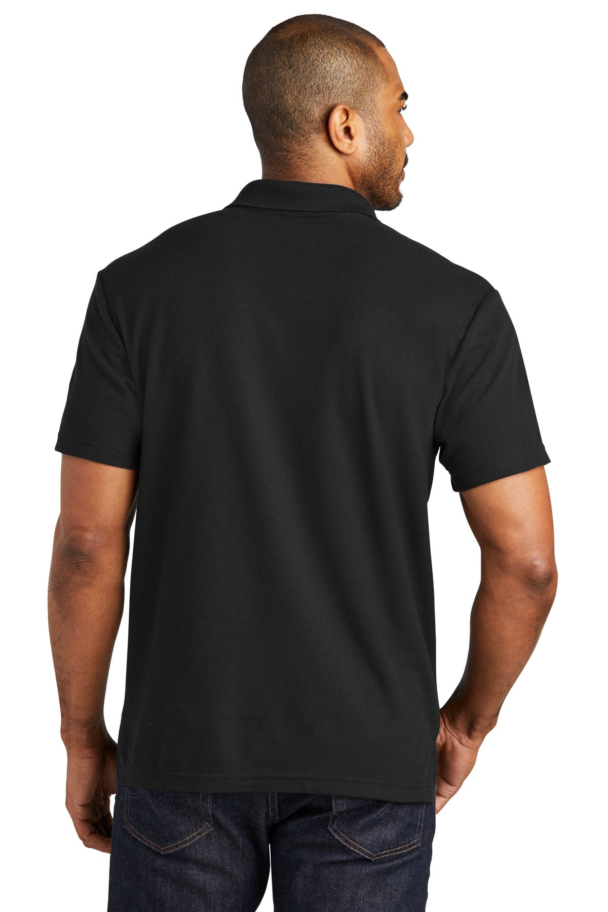 Black Port Authority C-FREE Cotton Blend Pique Polo K867