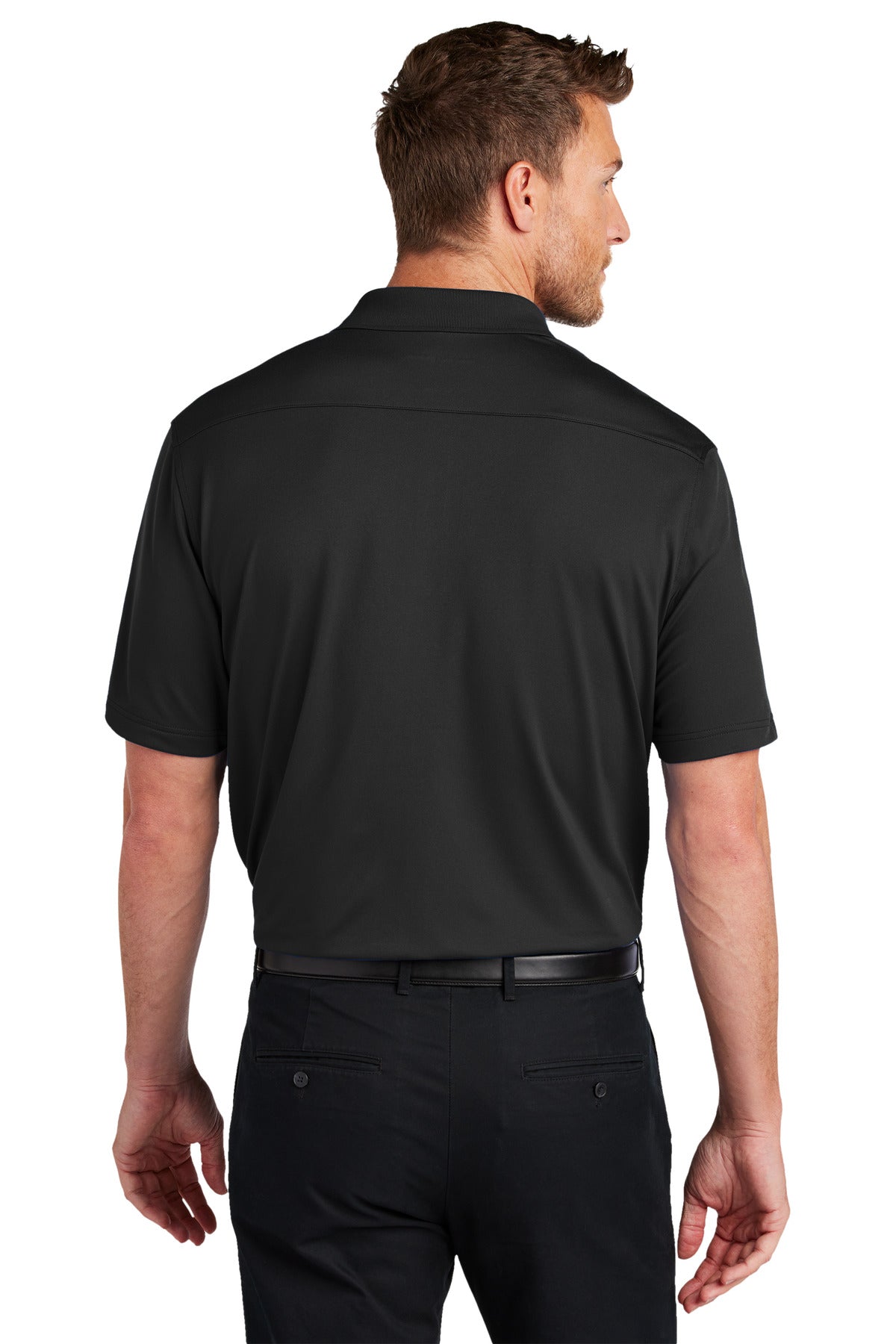 Black Port Authority City Stretch Flat Knit Polo K683