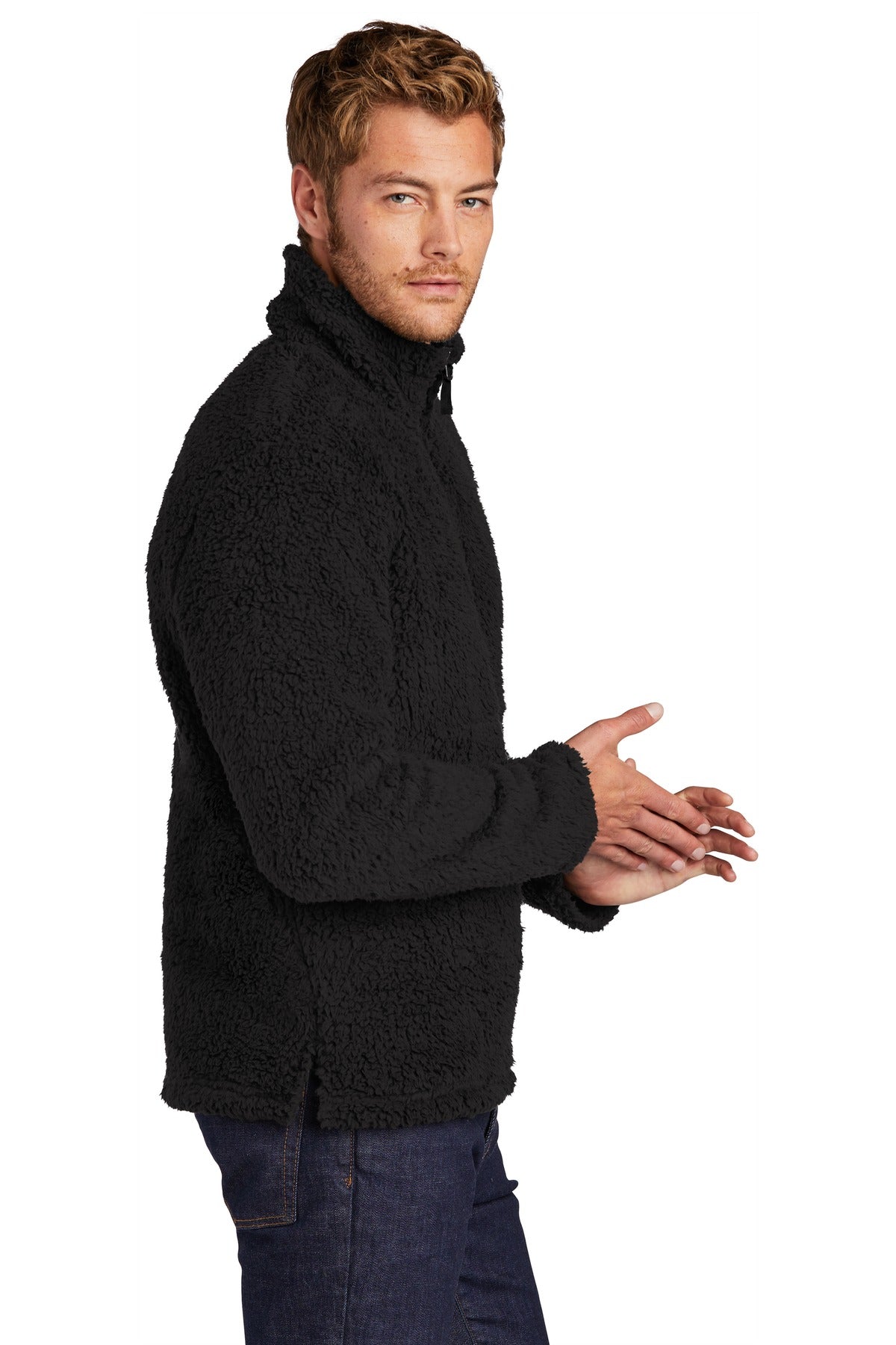 Black Port Authority Cozy 1/4-Zip Fleece F130