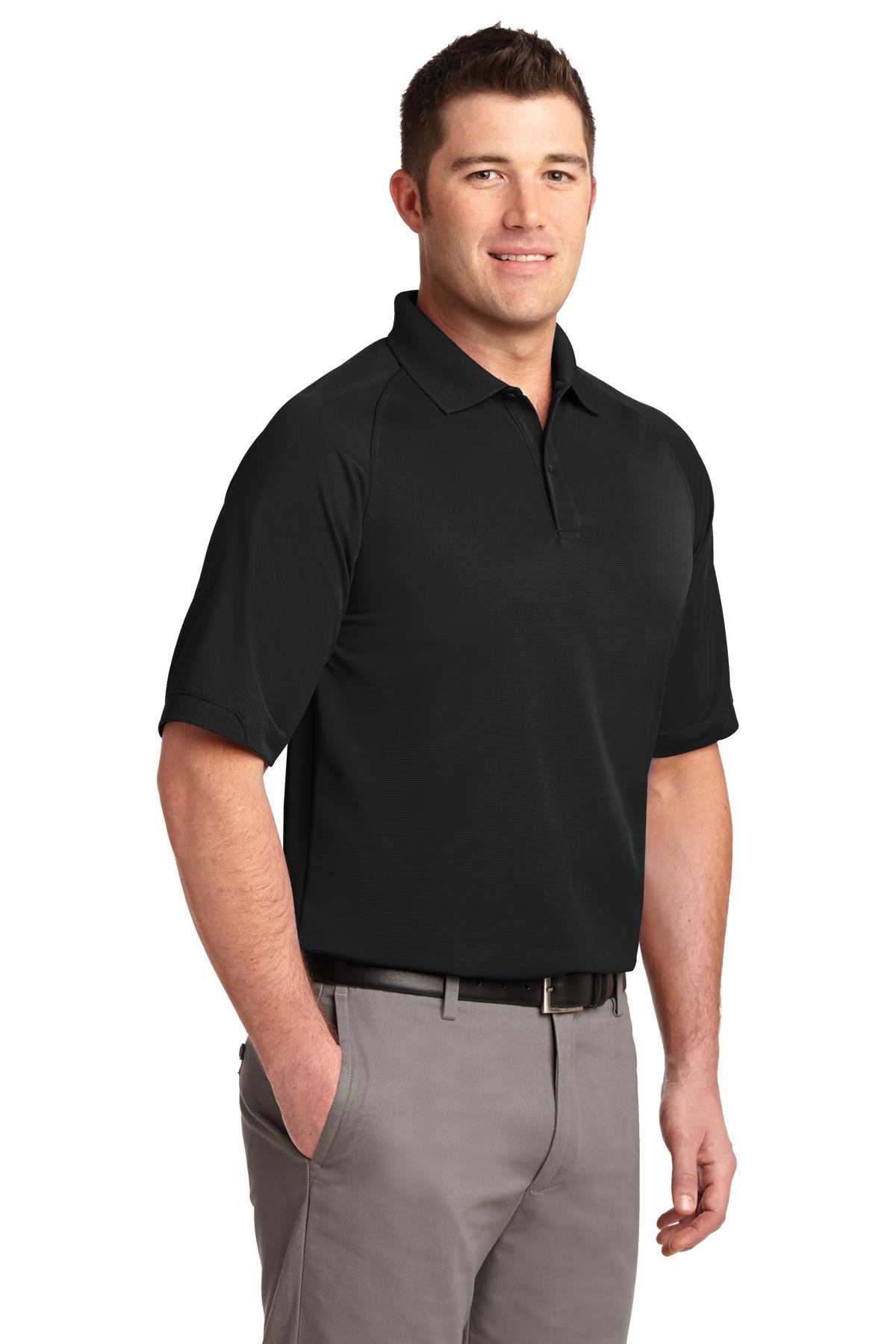 Black Port Authority Dry Zone Ottoman Polo. K525