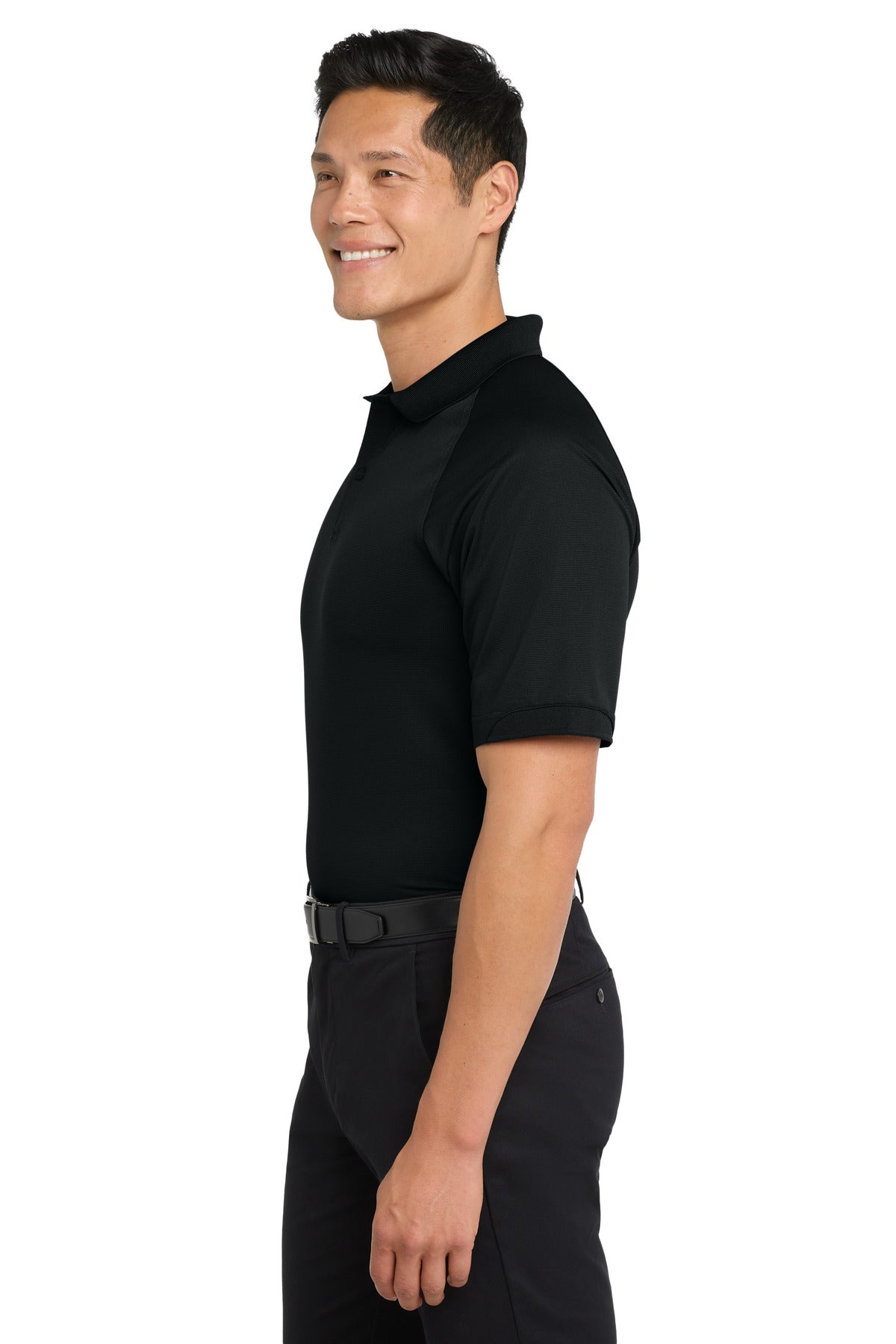 Black Port Authority Dry Zone Ottoman Polo. K525