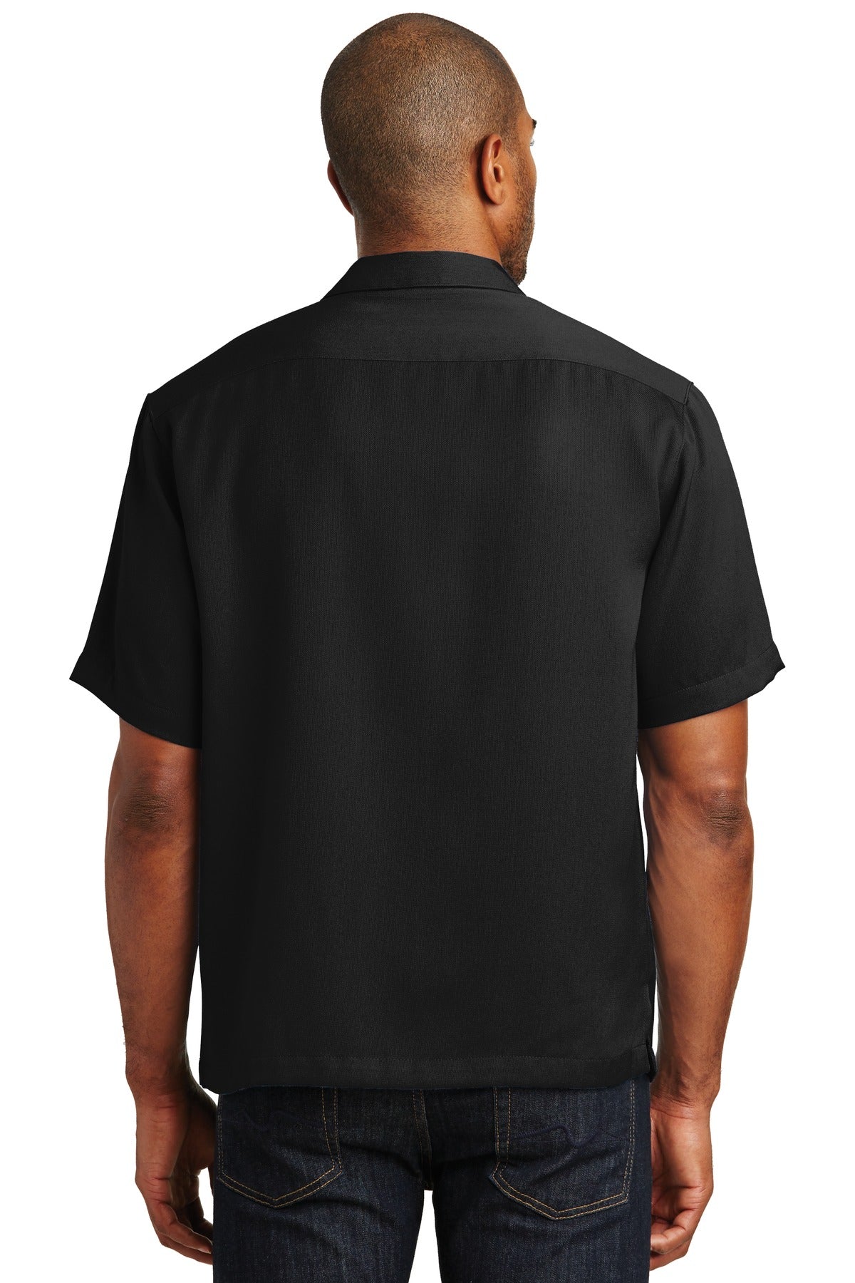 Black Port Authority Easy Care Camp Shirt. S535