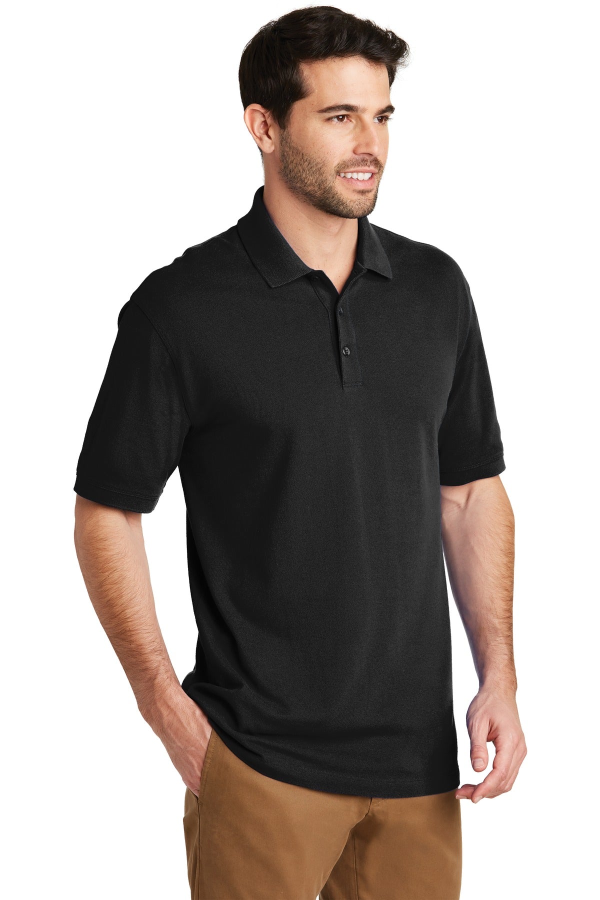 Black Port Authority EZCotton Polo. K8000