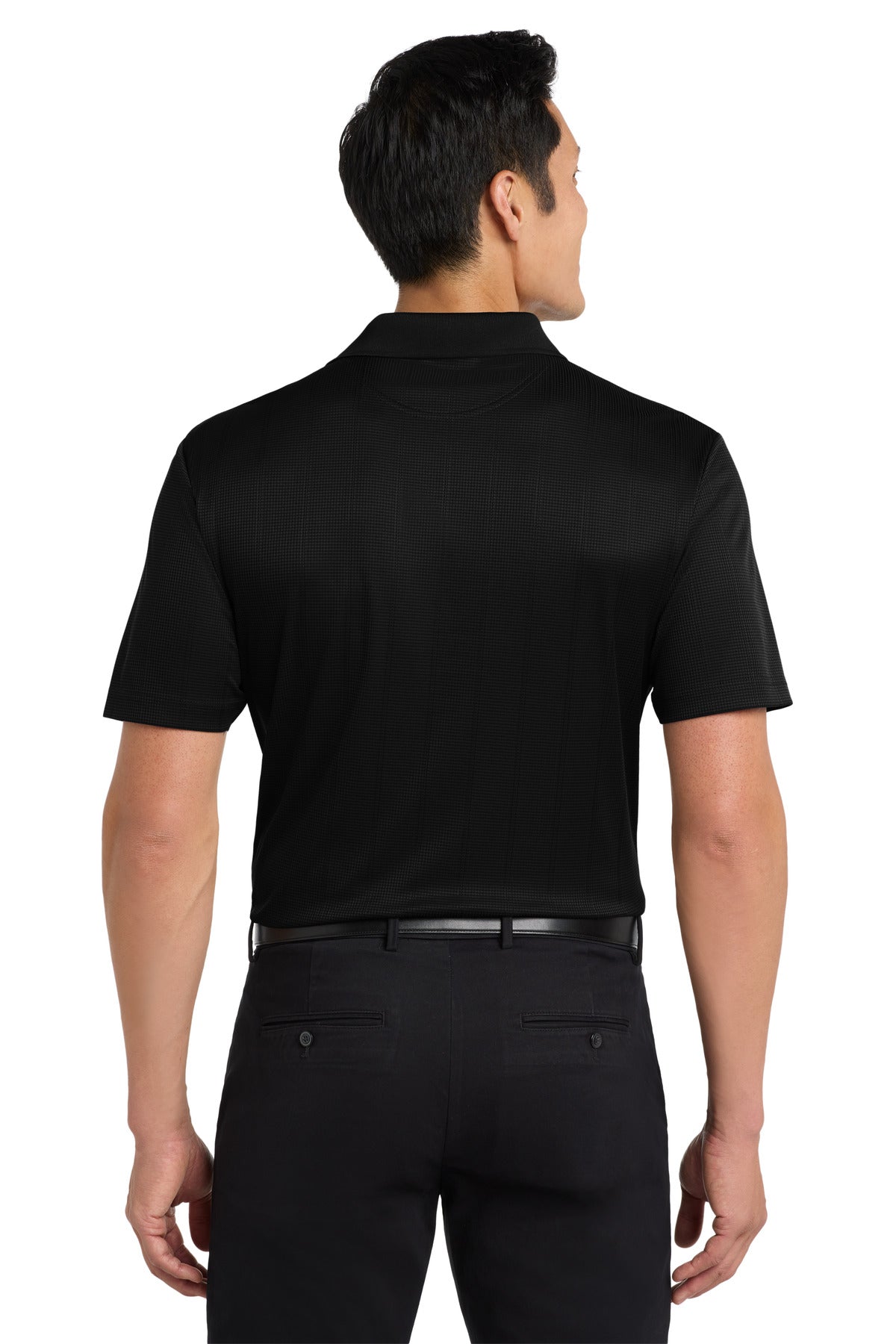 Black Port Authority Performance Fine Jacquard Polo. K528