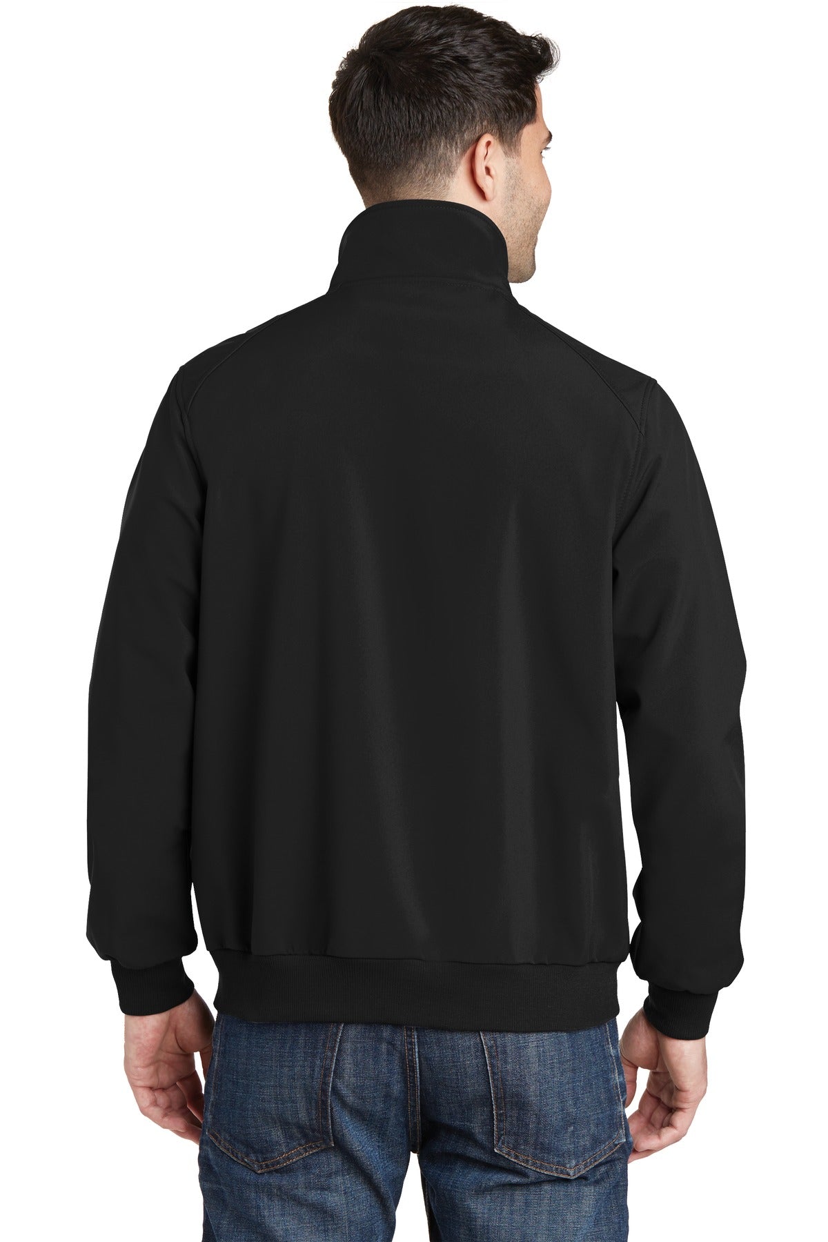 Black Port Authority Soft Shell Bomber Jacket. J337