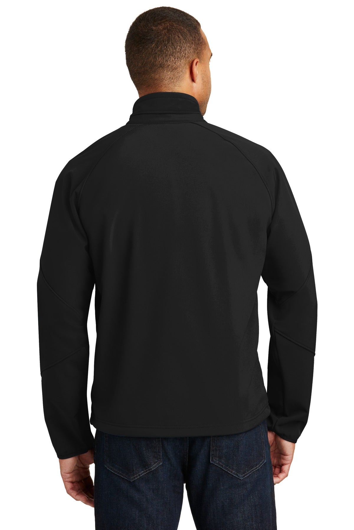 Black Port Authority Textured Soft Shell Jacket. J705