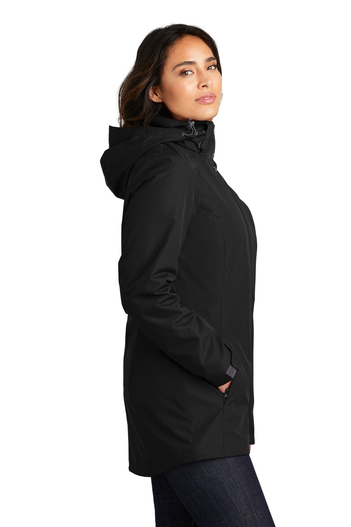 Black Port Authority Women's All-Weather 3-in-1 Jacket L123