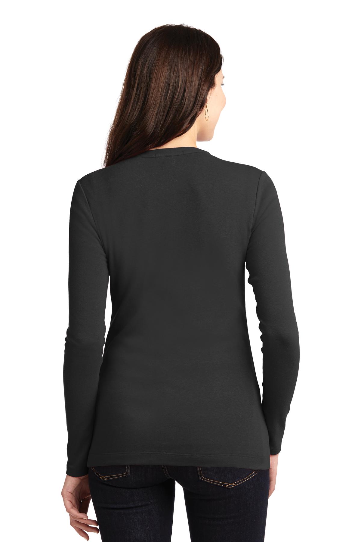 Black Port Authority Women's Concept Stretch Button-Front Cardigan. LM1008