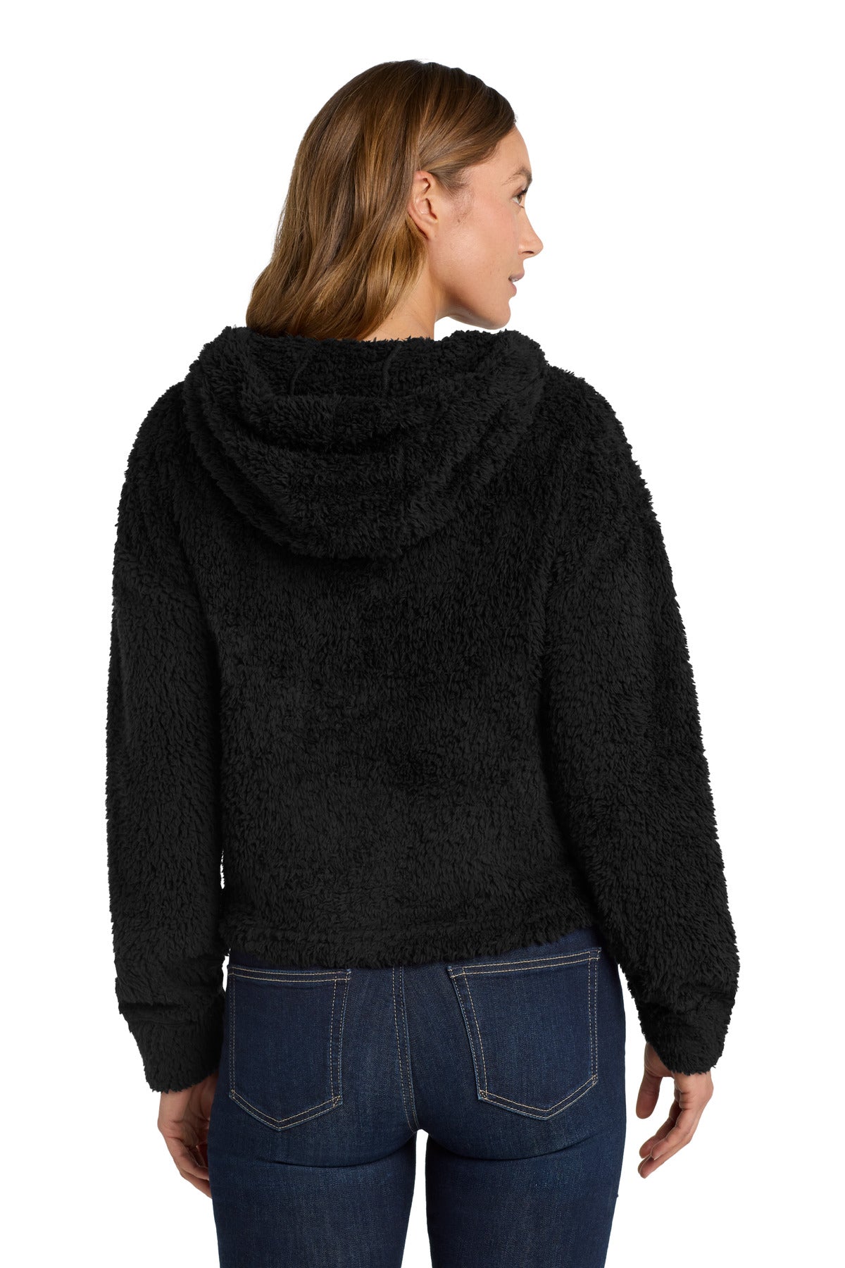 Black Port Authority Women's Cozy Fleece Hoodie. L132