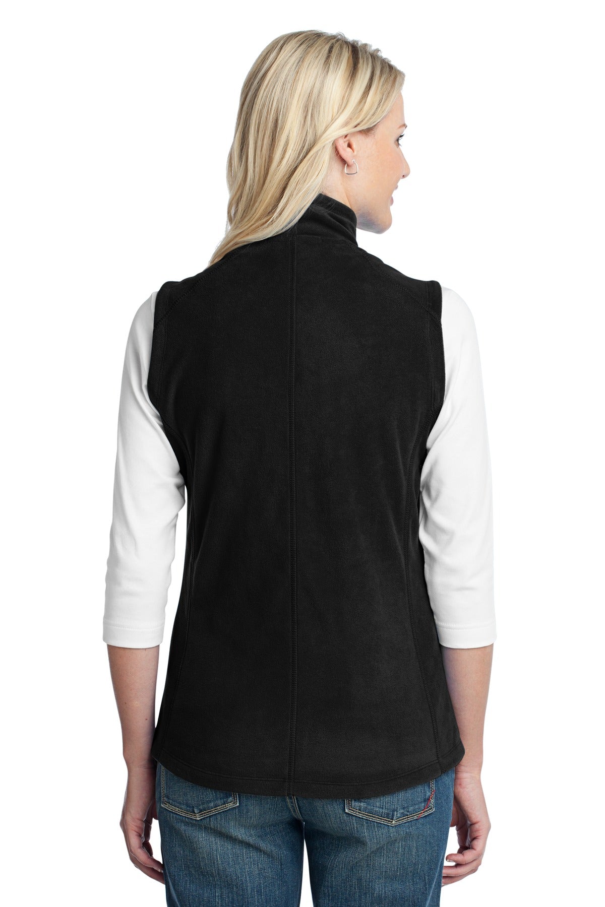 Black Port Authority Women's Microfleece Vest. L226
