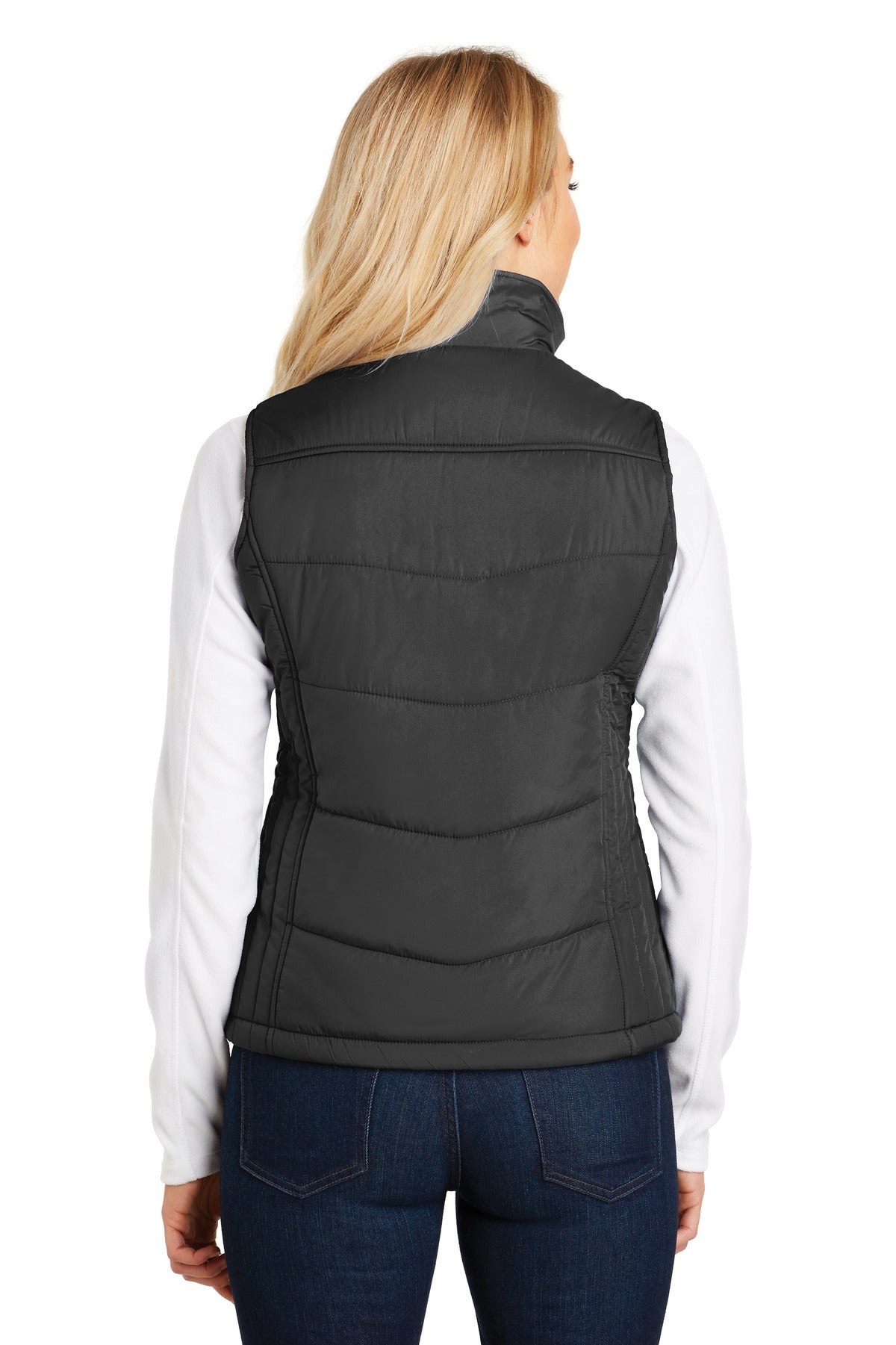 Black Port Authority Women's Puffy Vest. L709