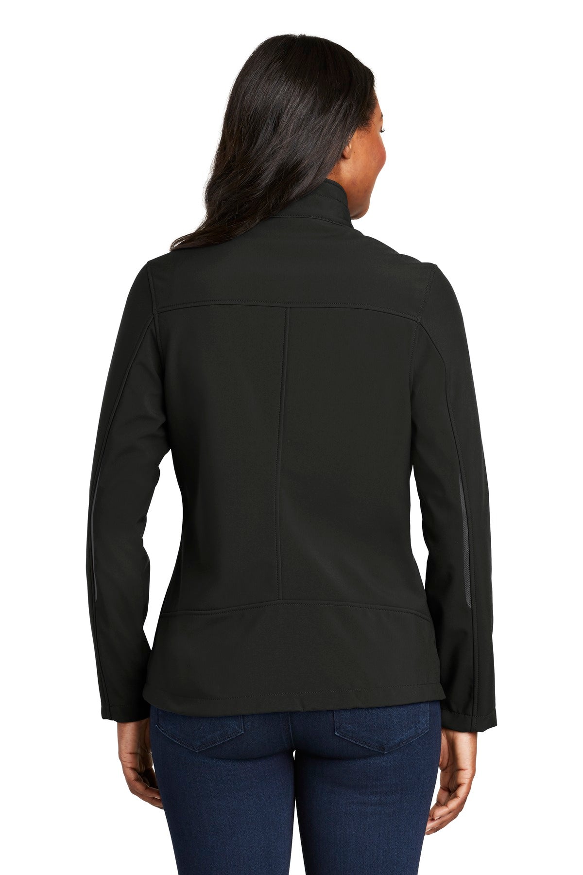 Black Port Authority Women's Welded Soft Shell Jacket. L324