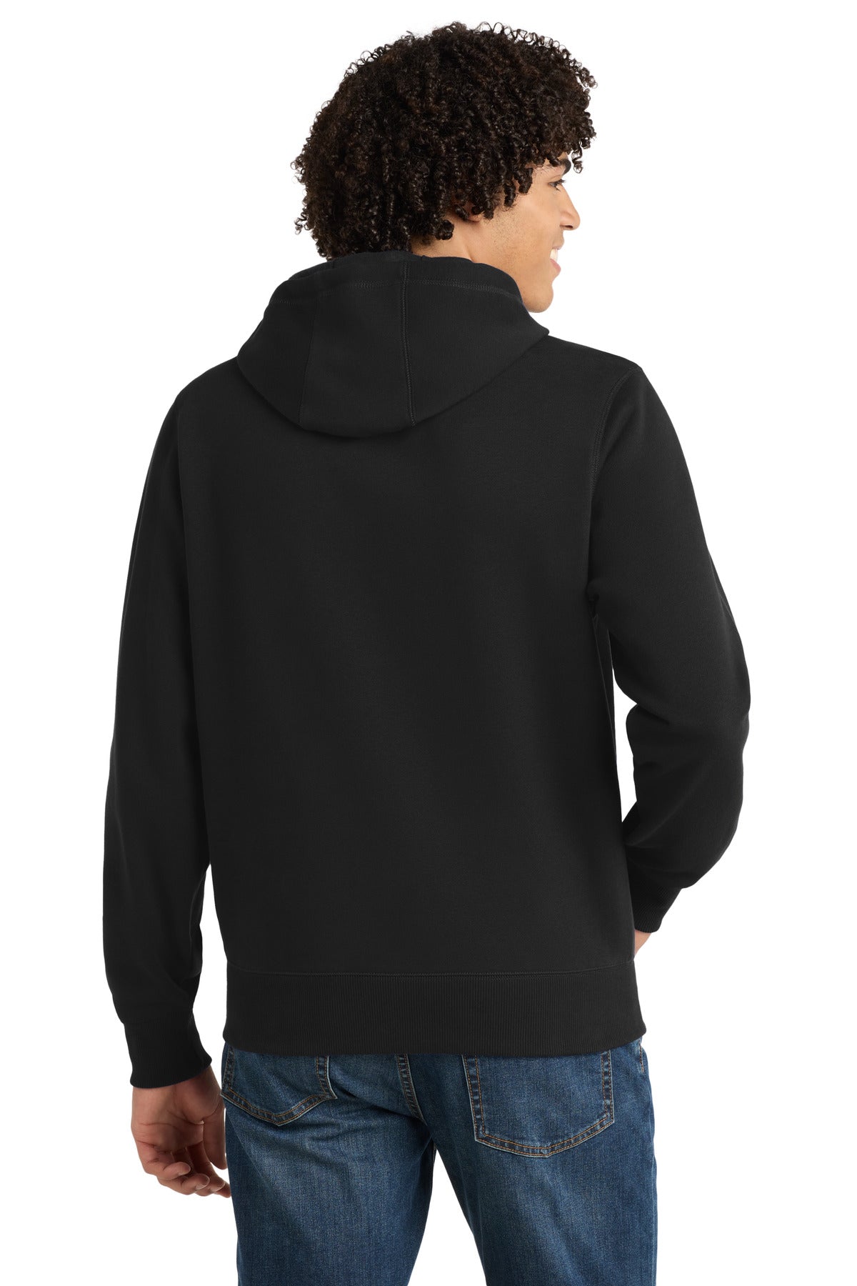 Black Sport-Tek Full-Zip Hooded Sweatshirt. ST258