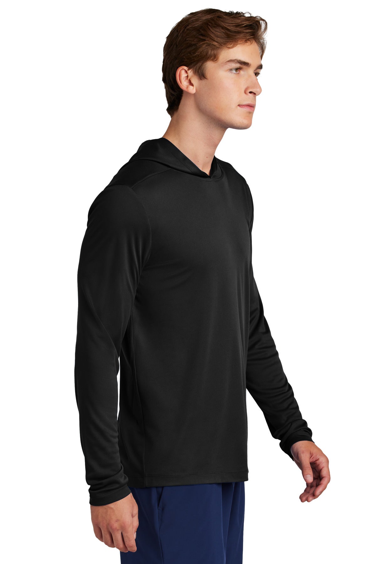 Black Sport-Tek Posi-UV Pro Long Sleeve Hoodie ST420LSH