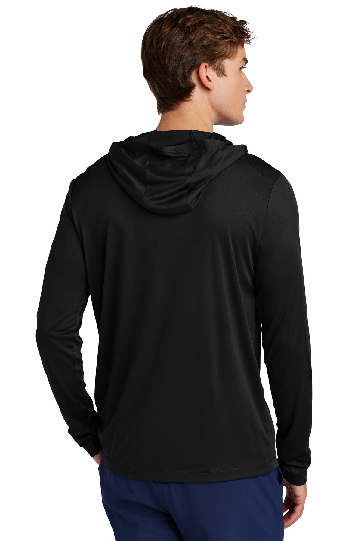 Black Sport-Tek Posi-UV Pro Long Sleeve Hoodie ST420LSH