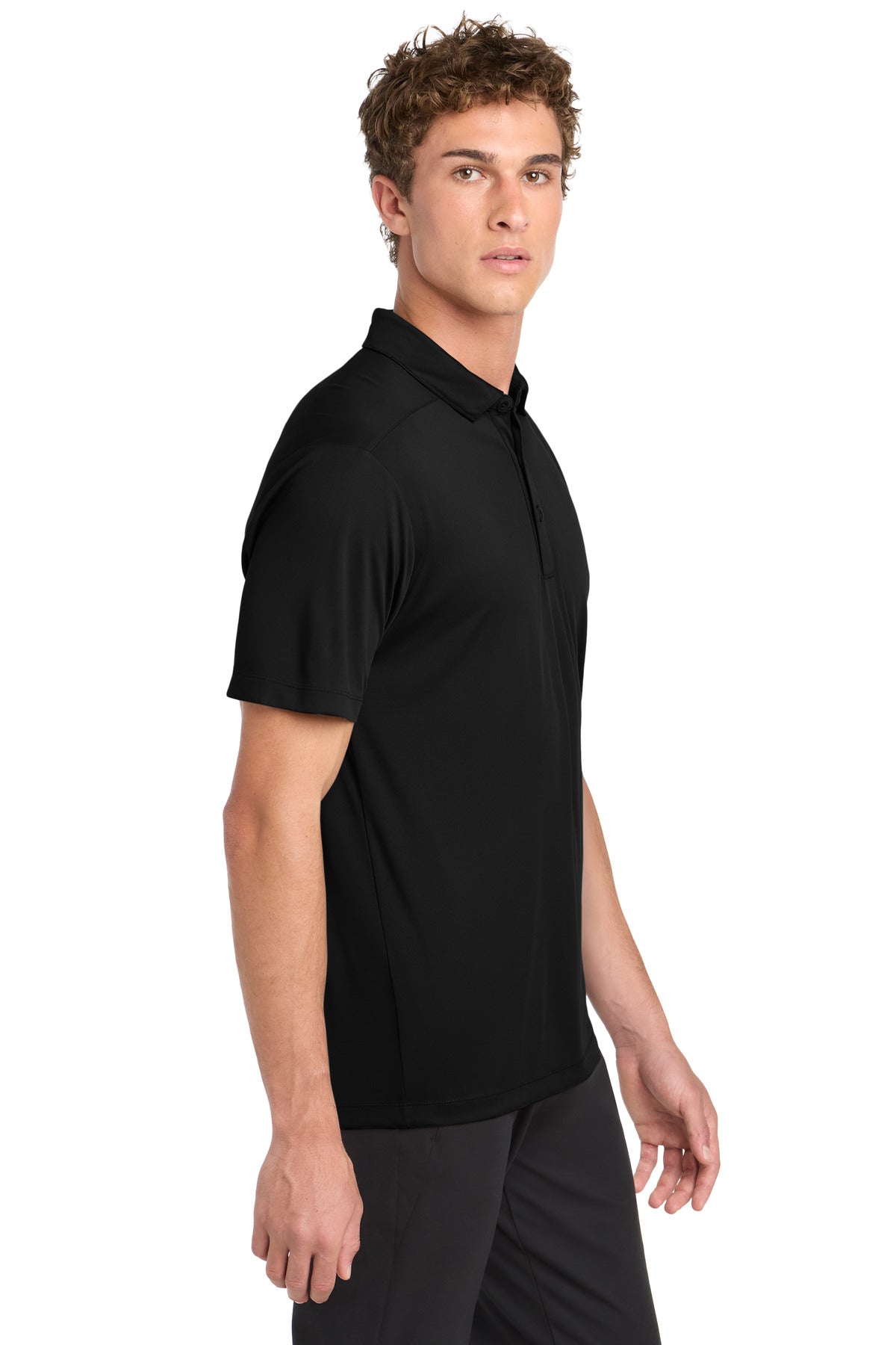 Black Sport-Tek Posi-UV Pro Polo. ST520