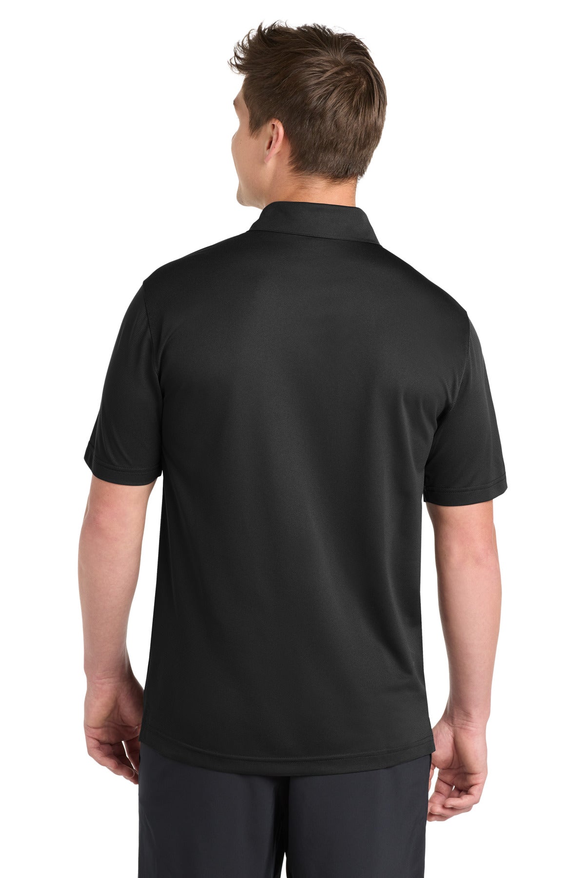 Black Sport-Tek PosiCharge Active Textured Polo. ST690