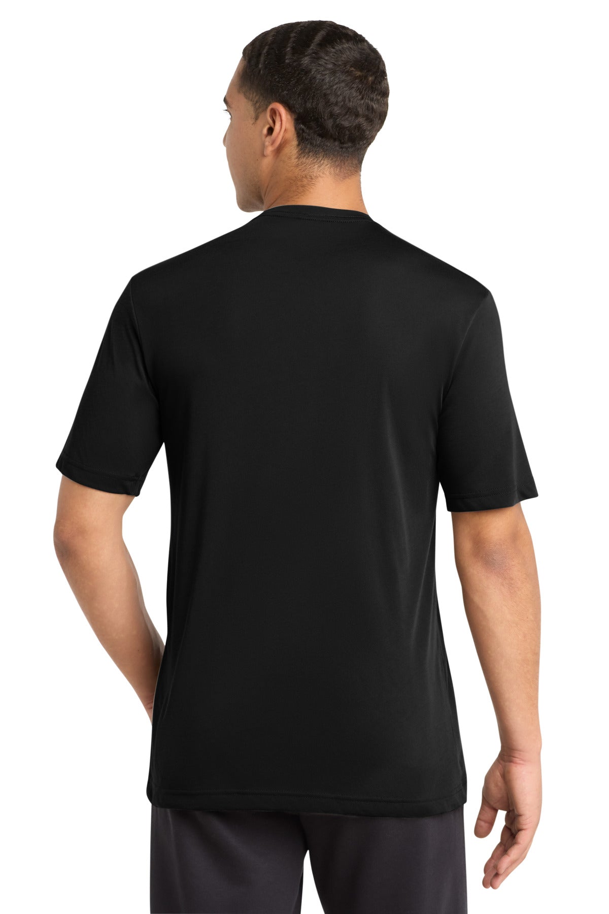 Black Sport-Tek PosiCharge Competitor Cotton Touch Tee. ST450