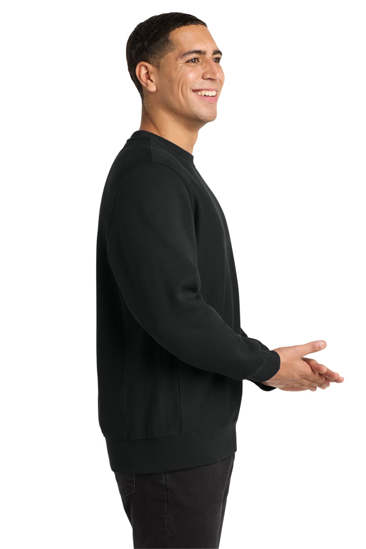 Black Sport-Tek Super Heavyweight Crewneck Sweatshirt. F280