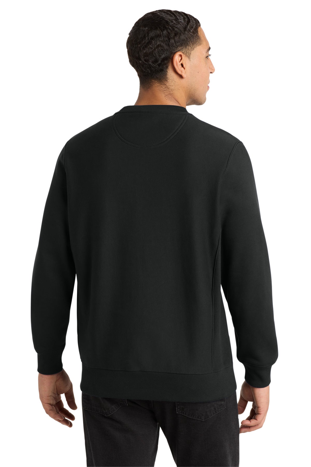 Black Sport-Tek Super Heavyweight Crewneck Sweatshirt. F280