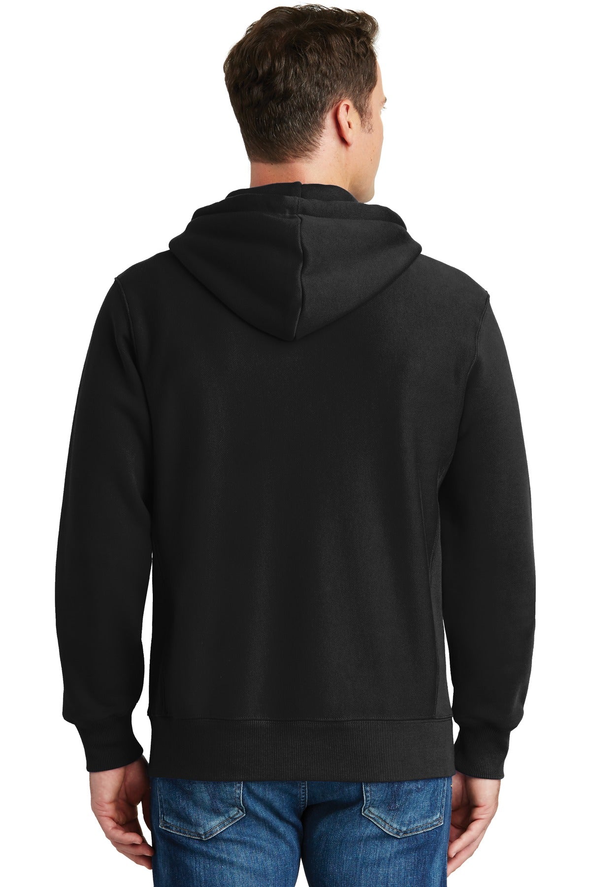 Black Sport-Tek Super Heavyweight Full-Zip Hooded Sweatshirt. F282