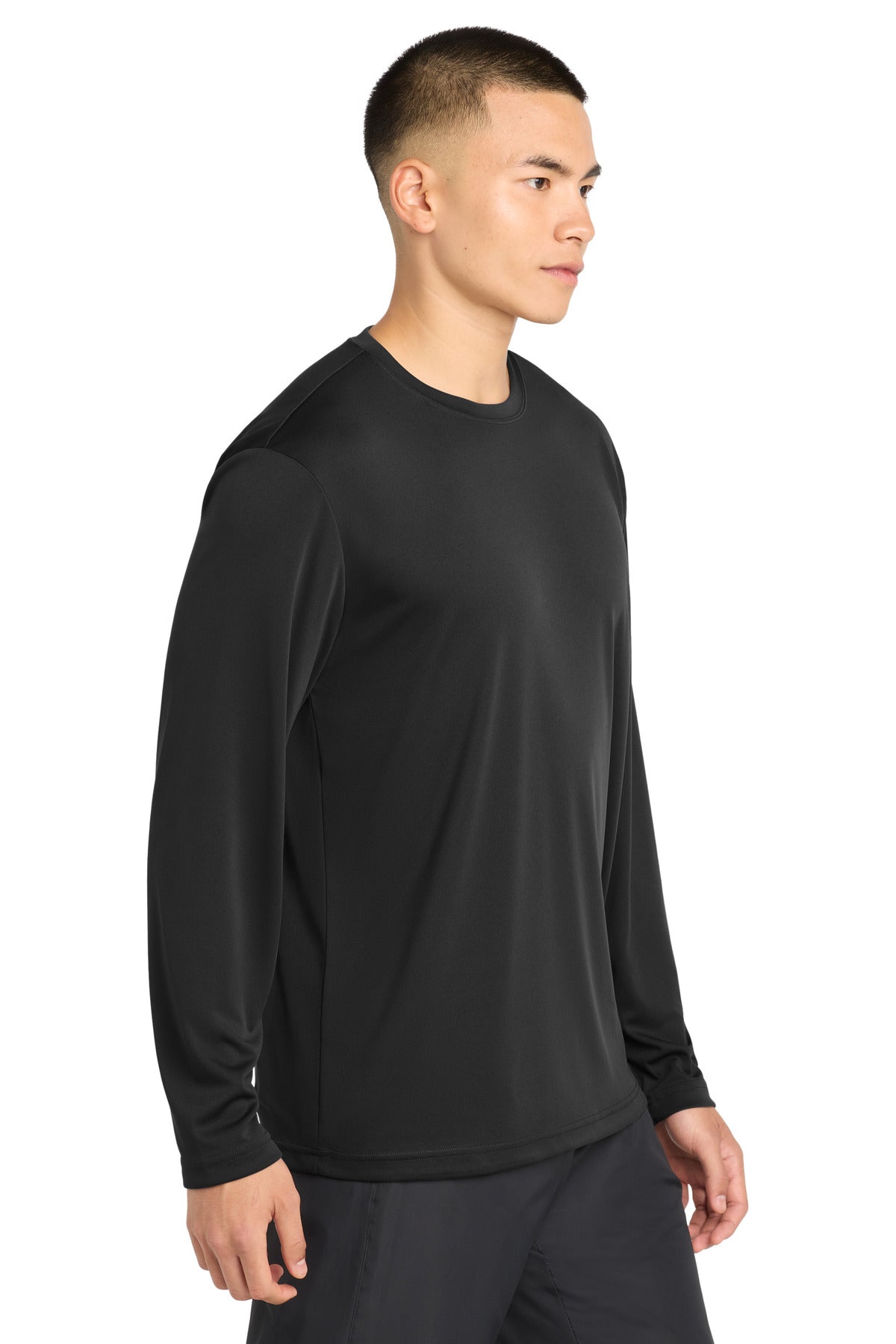 Black Sport-Tek Tall Long Sleeve PosiCharge Competitor Tee. TST350LS