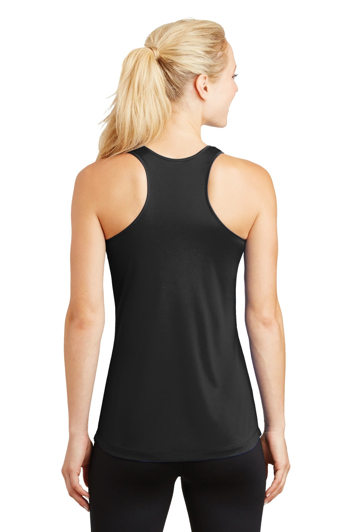 Black Sport-Tek Women's PosiCharge Competitor Racerback Tank. LST356