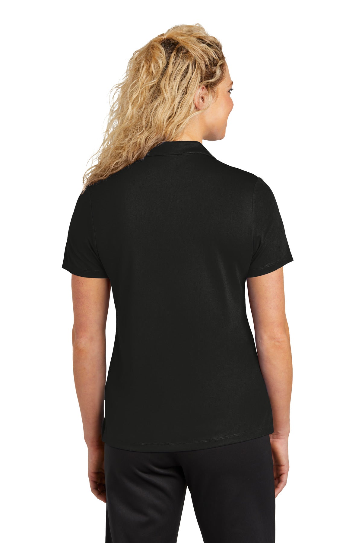 Black Sport-Tek Women's UV Micropique Polo LST740