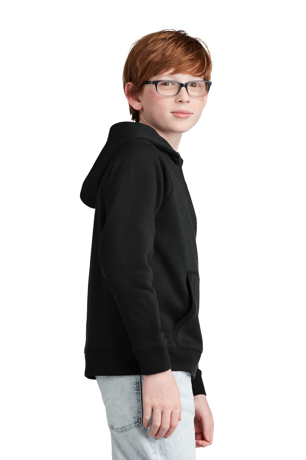 Black Sport-Tek Youth Drive Fleece Pullover Hoodie YSTF200