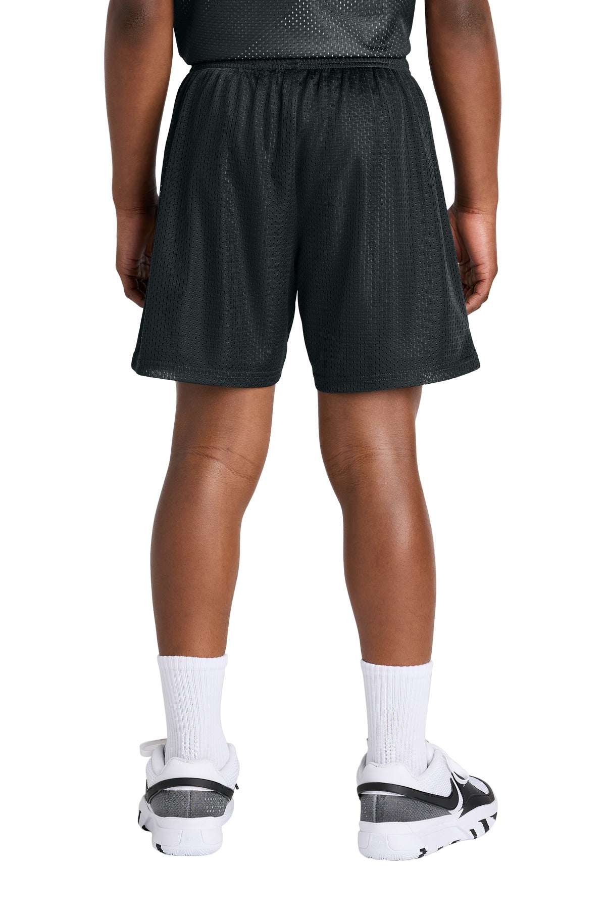 Black Sport-Tek Youth PosiCharge Mesh 5" Short YST5100