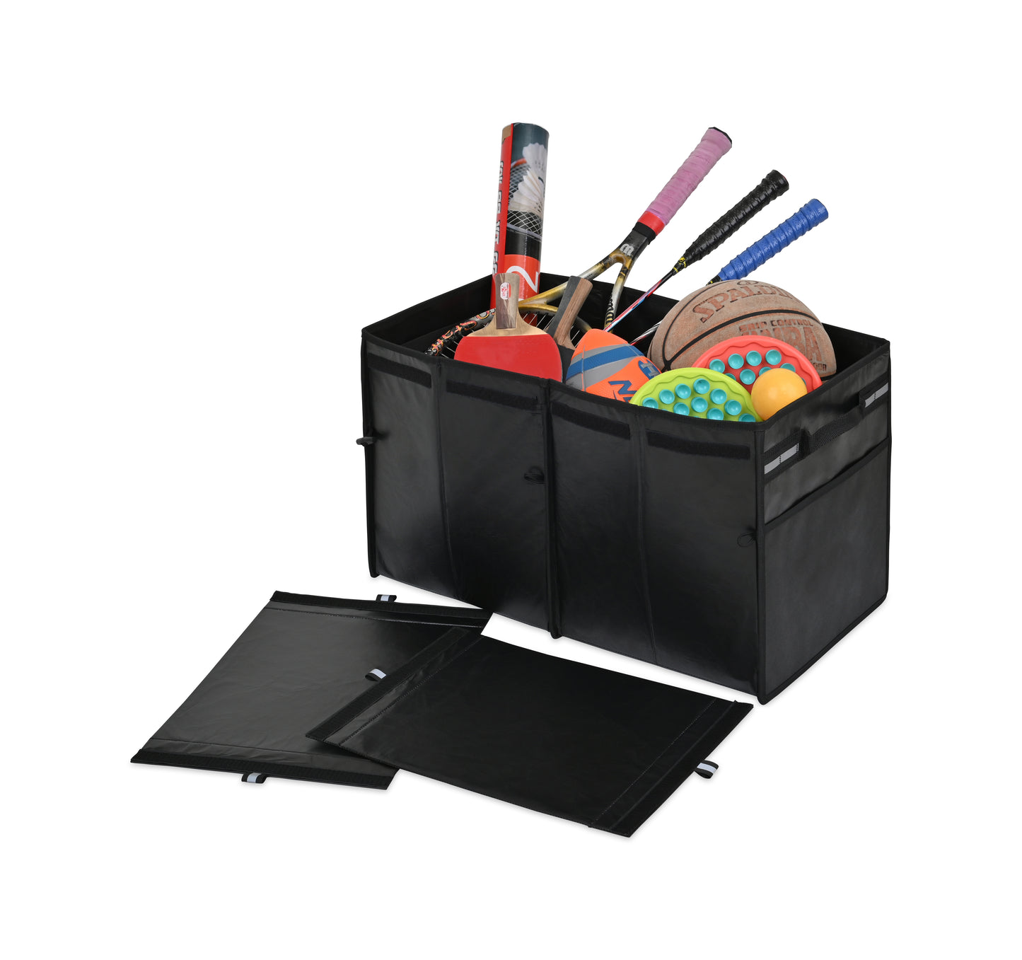 Black Structure Cargo Organizer with Lid plain